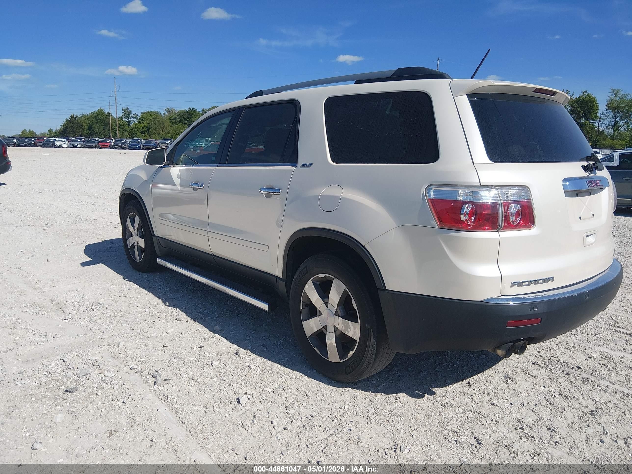 2012 Gmc Acadia Slt-1 White vin: 1GKKVRED9CJ408798