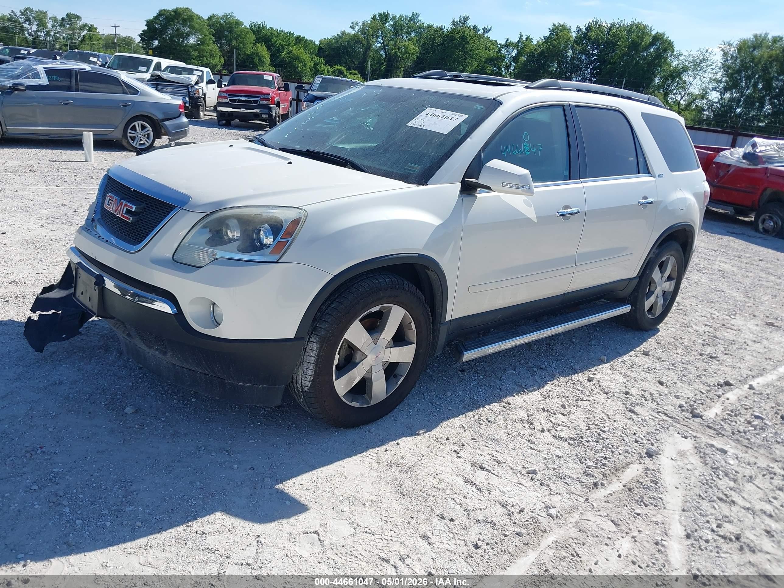 2012 Gmc Acadia Slt-1 White vin: 1GKKVRED9CJ408798