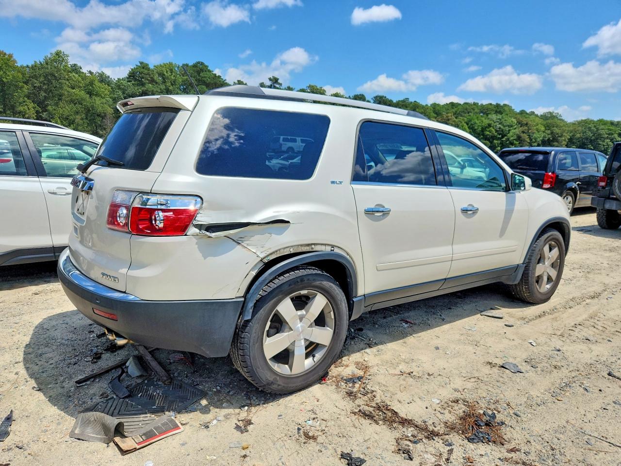 2012 Gmc Acadia Slt-1 White vin: 1GKKVREDXCJ225393