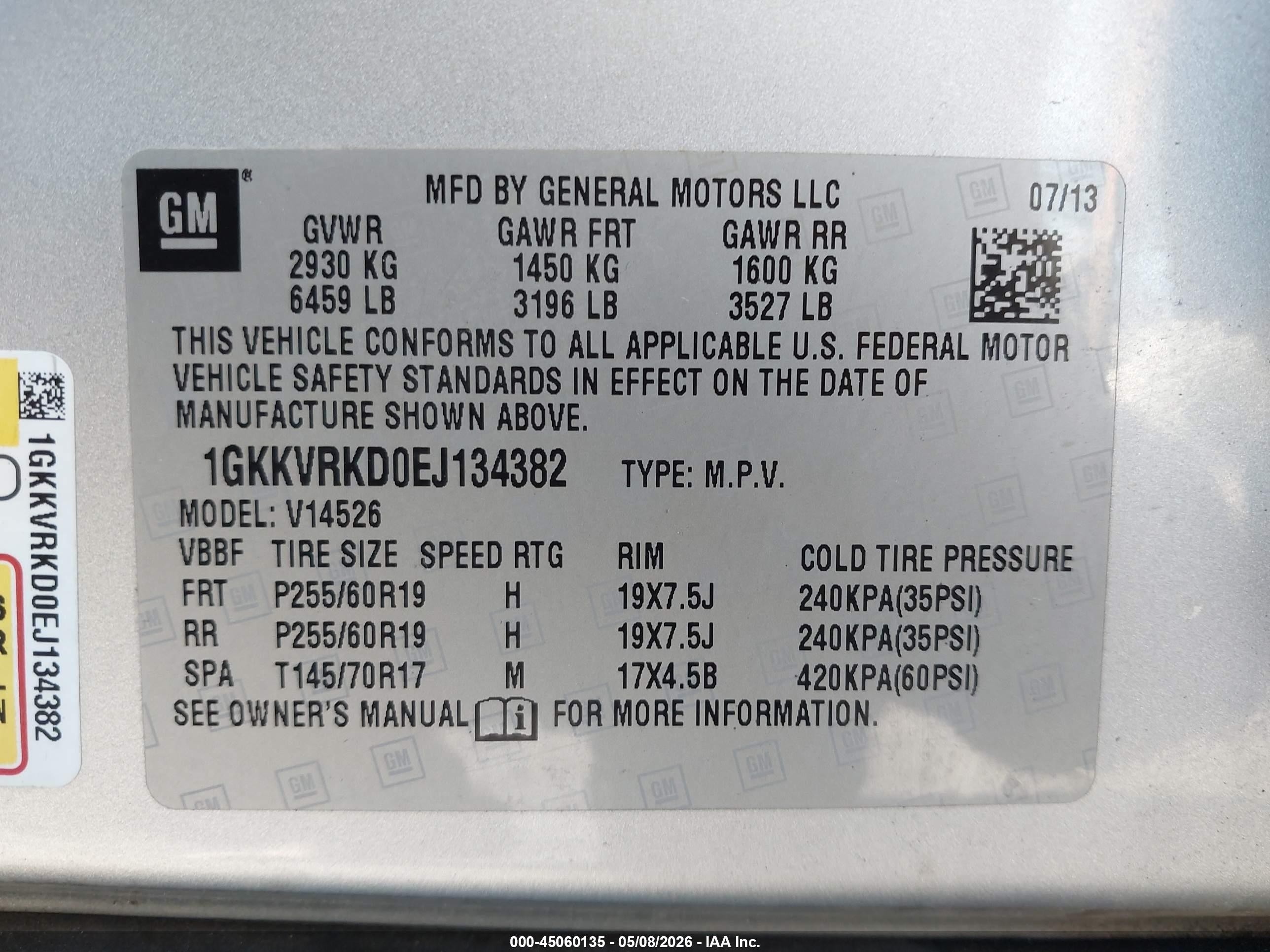 2014 Gmc Acadia Slt-1 Silver vin: 1GKKVRKD0EJ134382