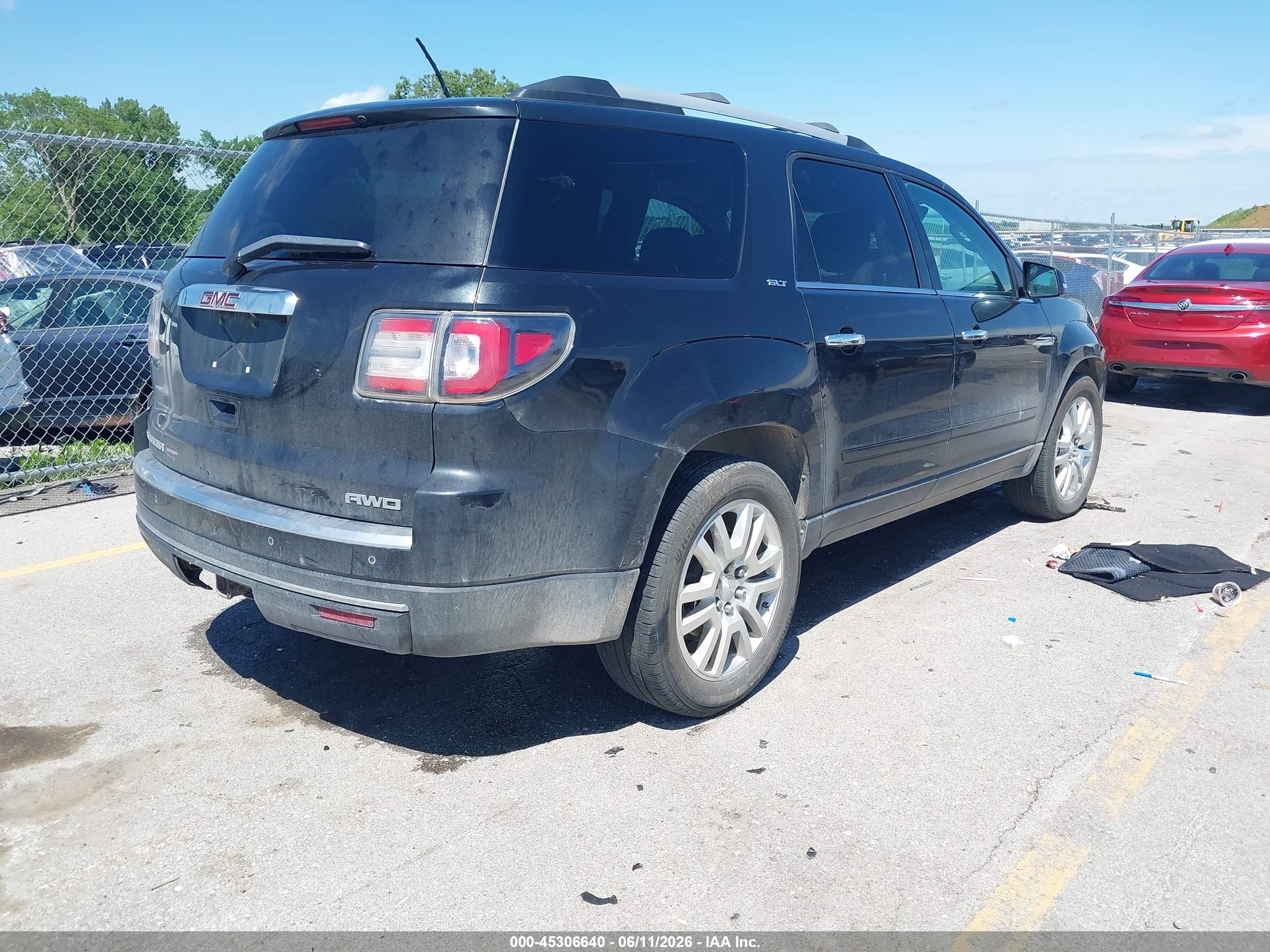 2015 Gmc Acadia Slt-1 Black vin: 1GKKVRKD0FJ313264