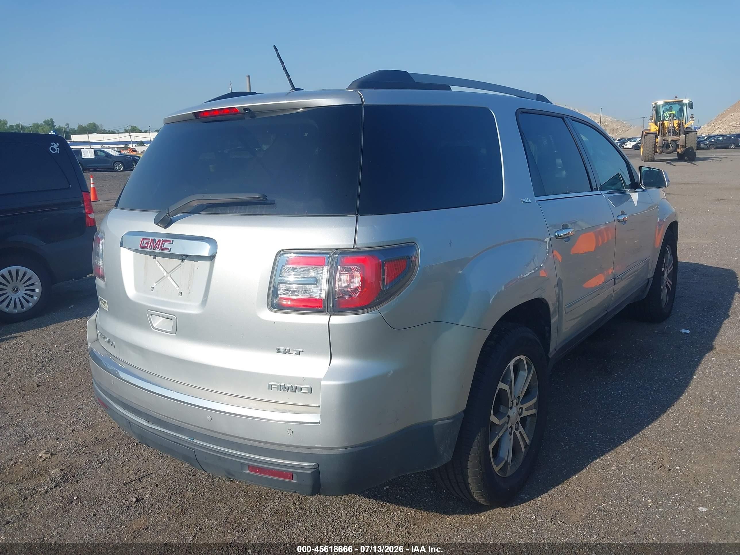 2015 Gmc Acadia Slt Silver vin: 1GKKVRKD1FJ123506