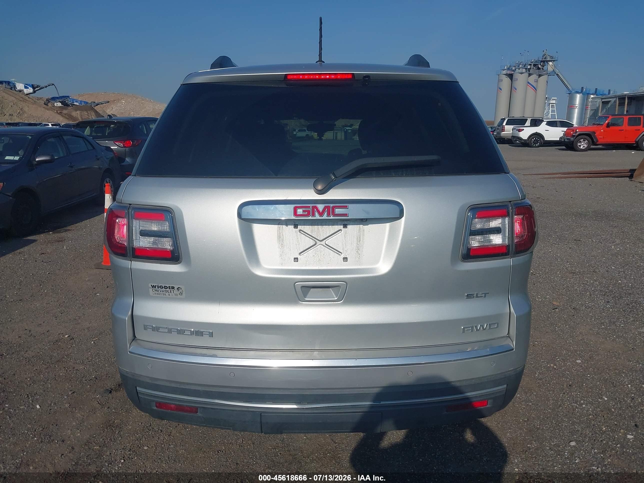 2015 Gmc Acadia Slt Silver vin: 1GKKVRKD1FJ123506