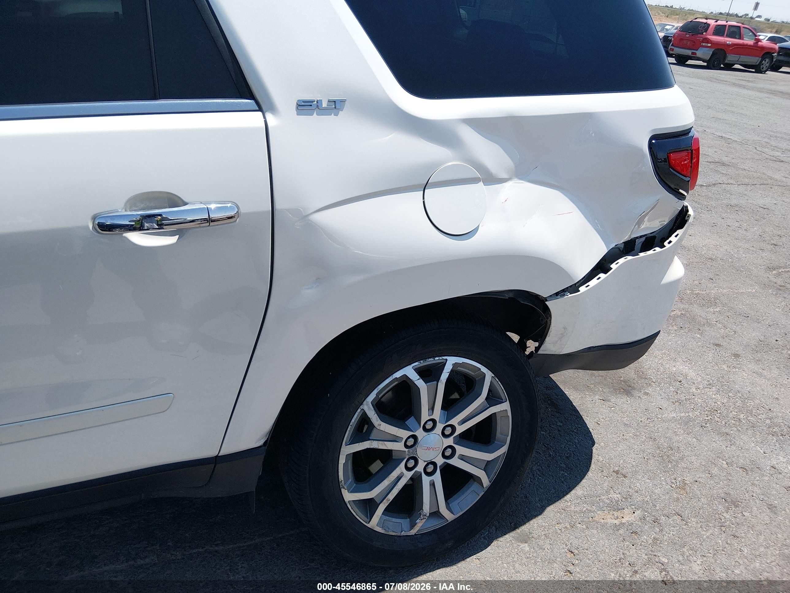 2015 Gmc Acadia Slt White vin: 1GKKVRKD1FJ281148