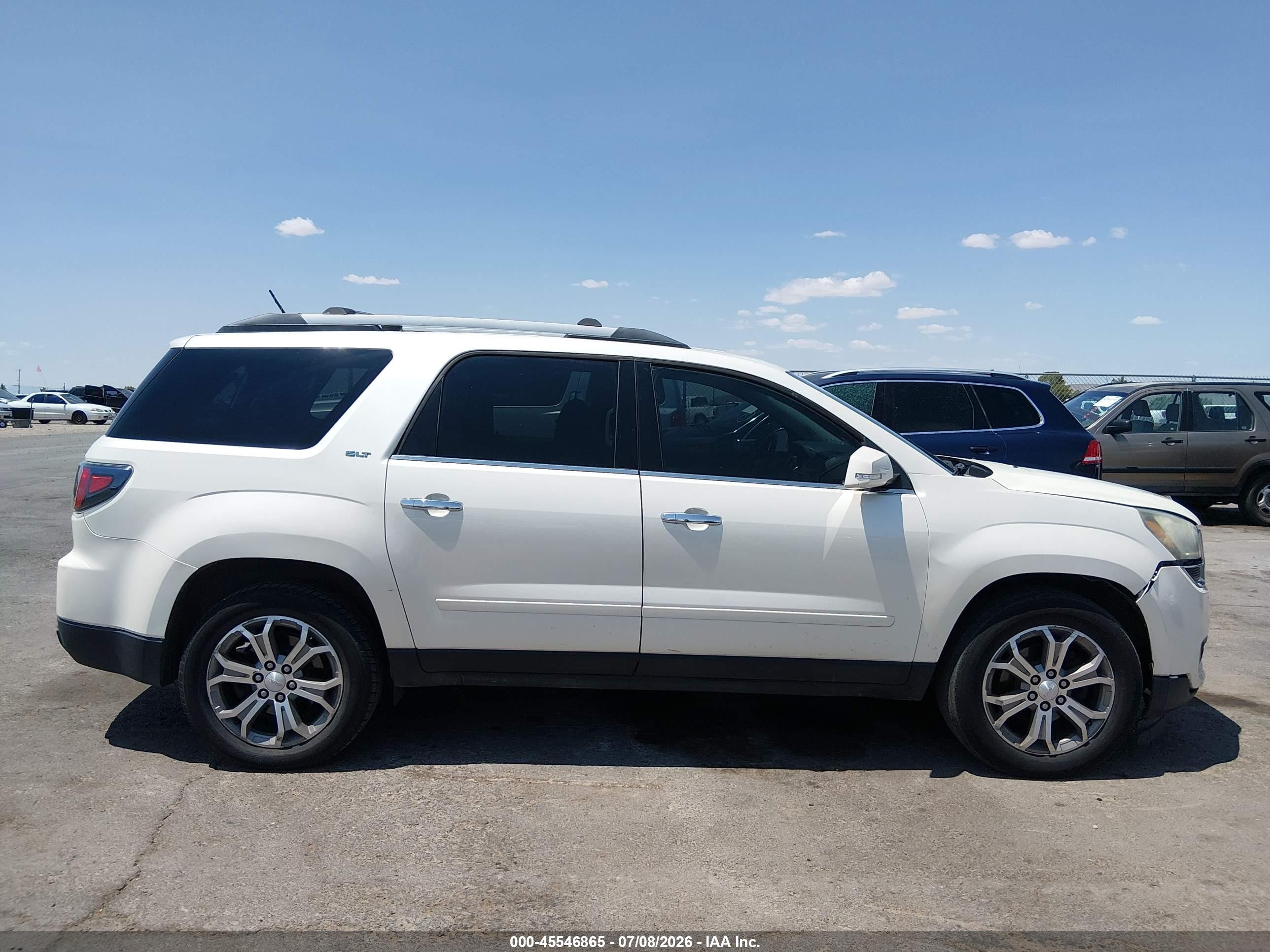 2015 Gmc Acadia Slt White vin: 1GKKVRKD1FJ281148