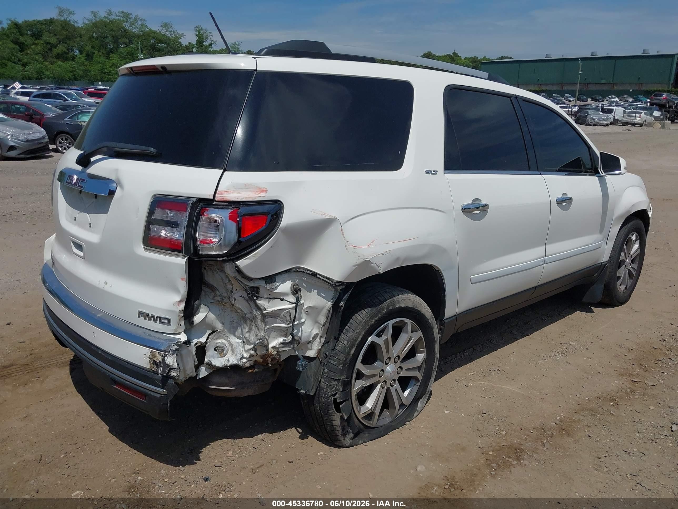 2015 Gmc Acadia Slt-1 White vin: 1GKKVRKD2FJ264150