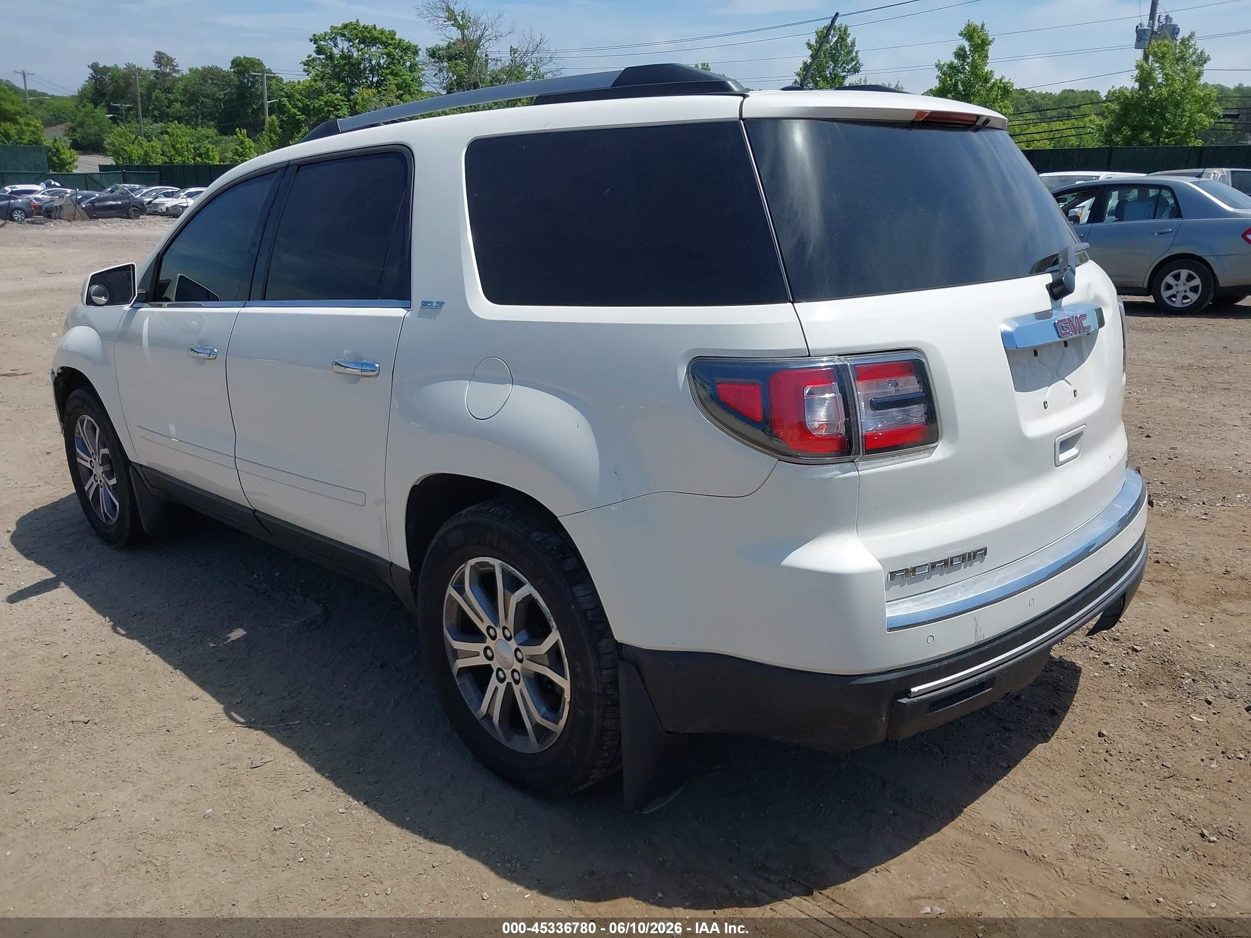 2015 Gmc Acadia Slt-1 White vin: 1GKKVRKD2FJ264150