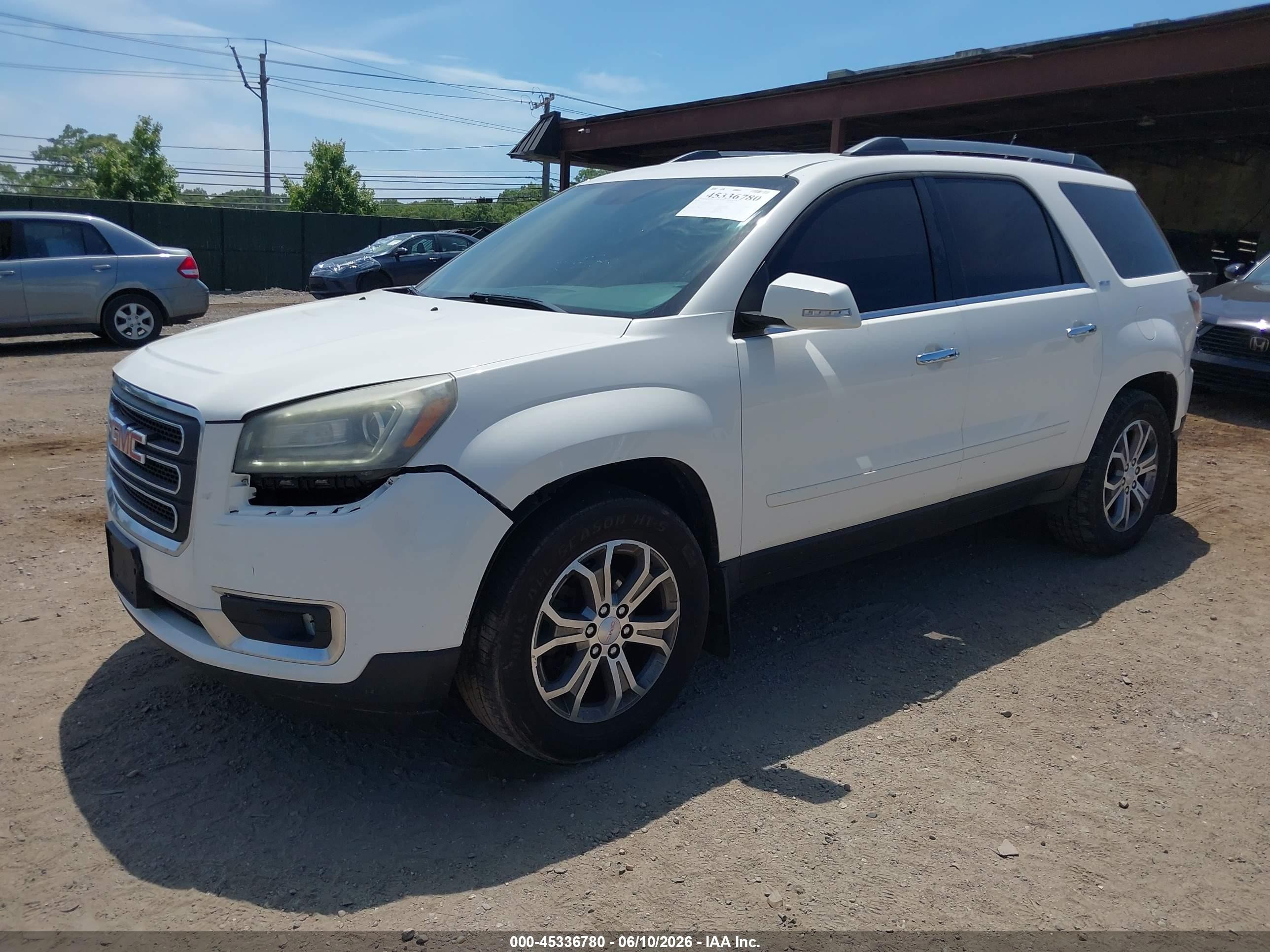 2015 Gmc Acadia Slt-1 White vin: 1GKKVRKD2FJ264150