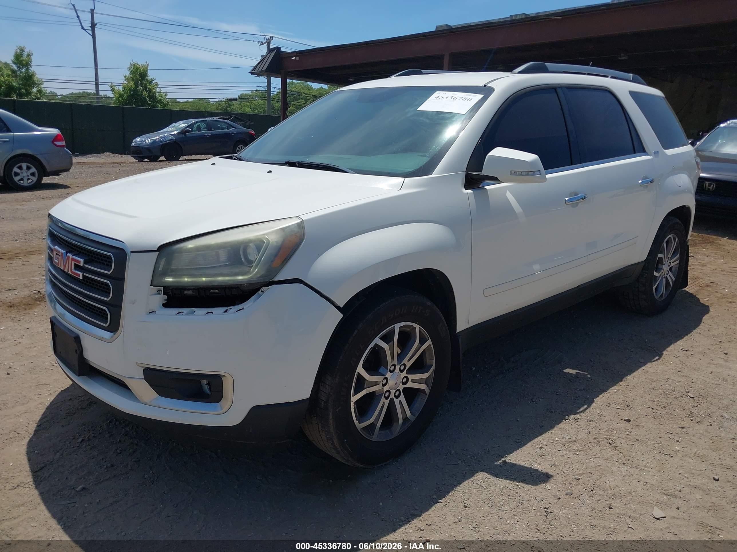 2015 Gmc Acadia Slt-1 White vin: 1GKKVRKD2FJ264150