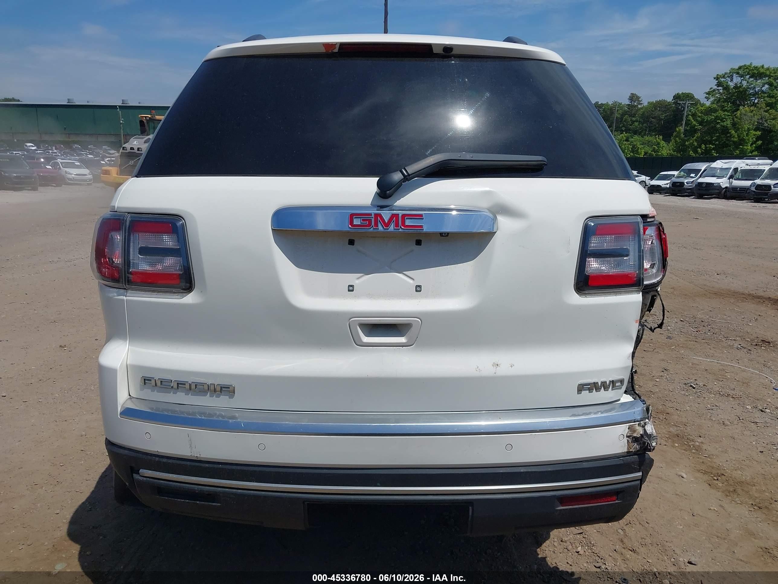2015 Gmc Acadia Slt-1 White vin: 1GKKVRKD2FJ264150