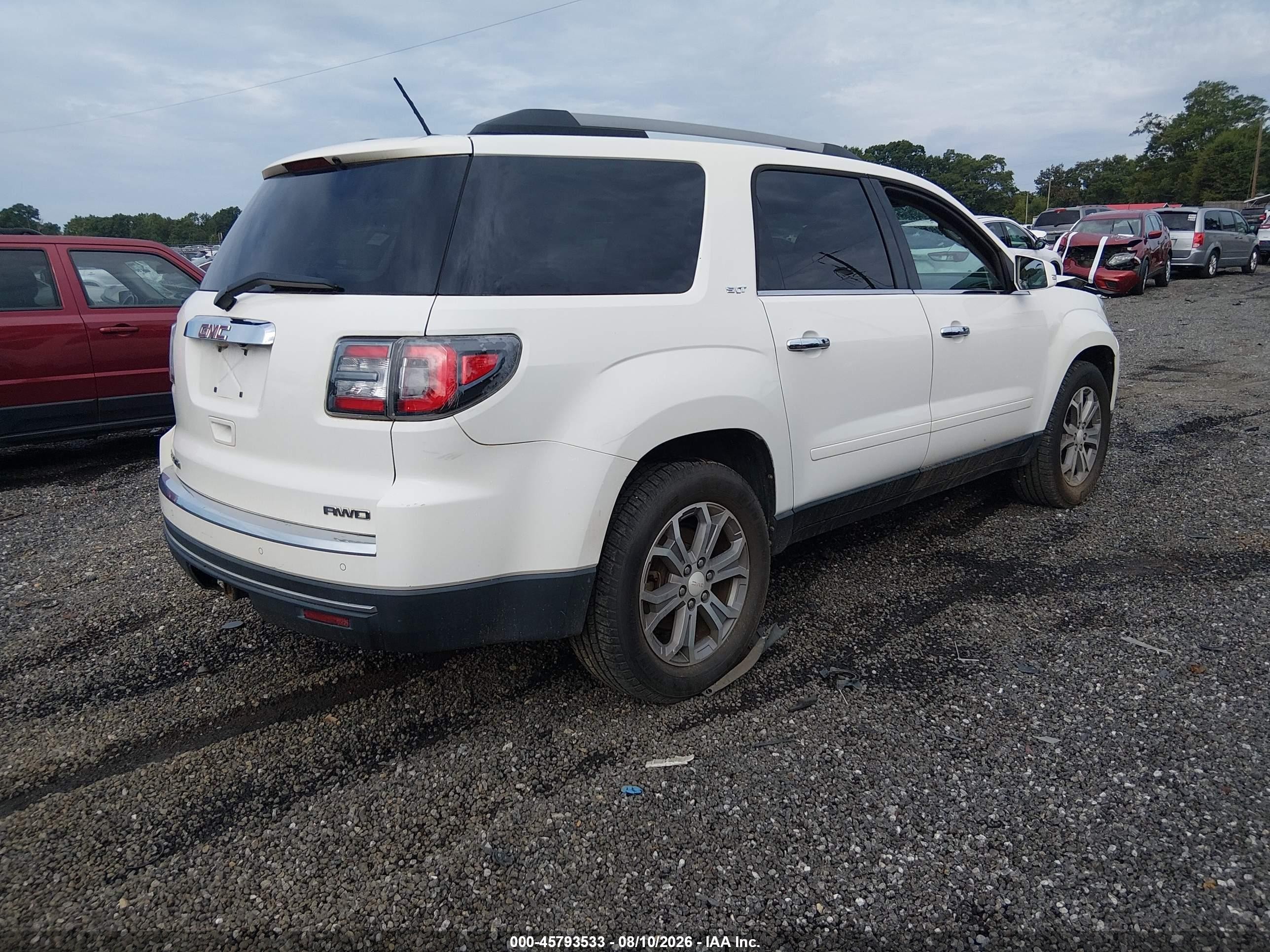 2013 Gmc Acadia Slt-1 Белый vin: 1GKKVRKD3DJ219022