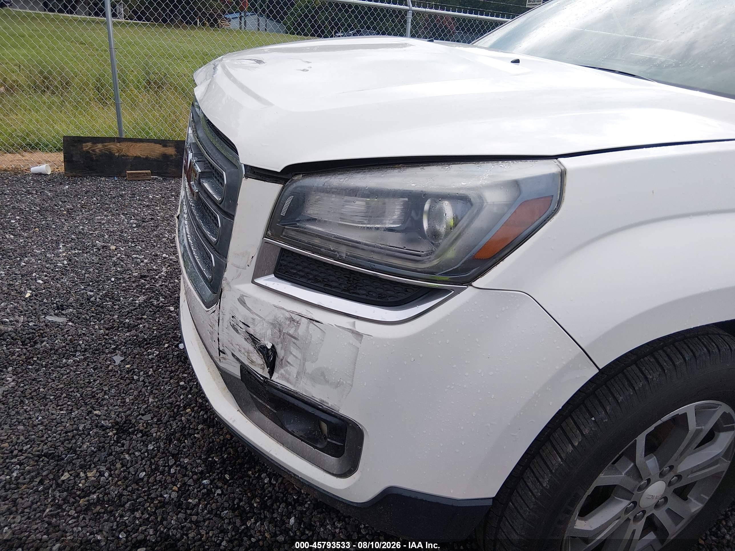 2013 Gmc Acadia Slt-1 Белый vin: 1GKKVRKD3DJ219022