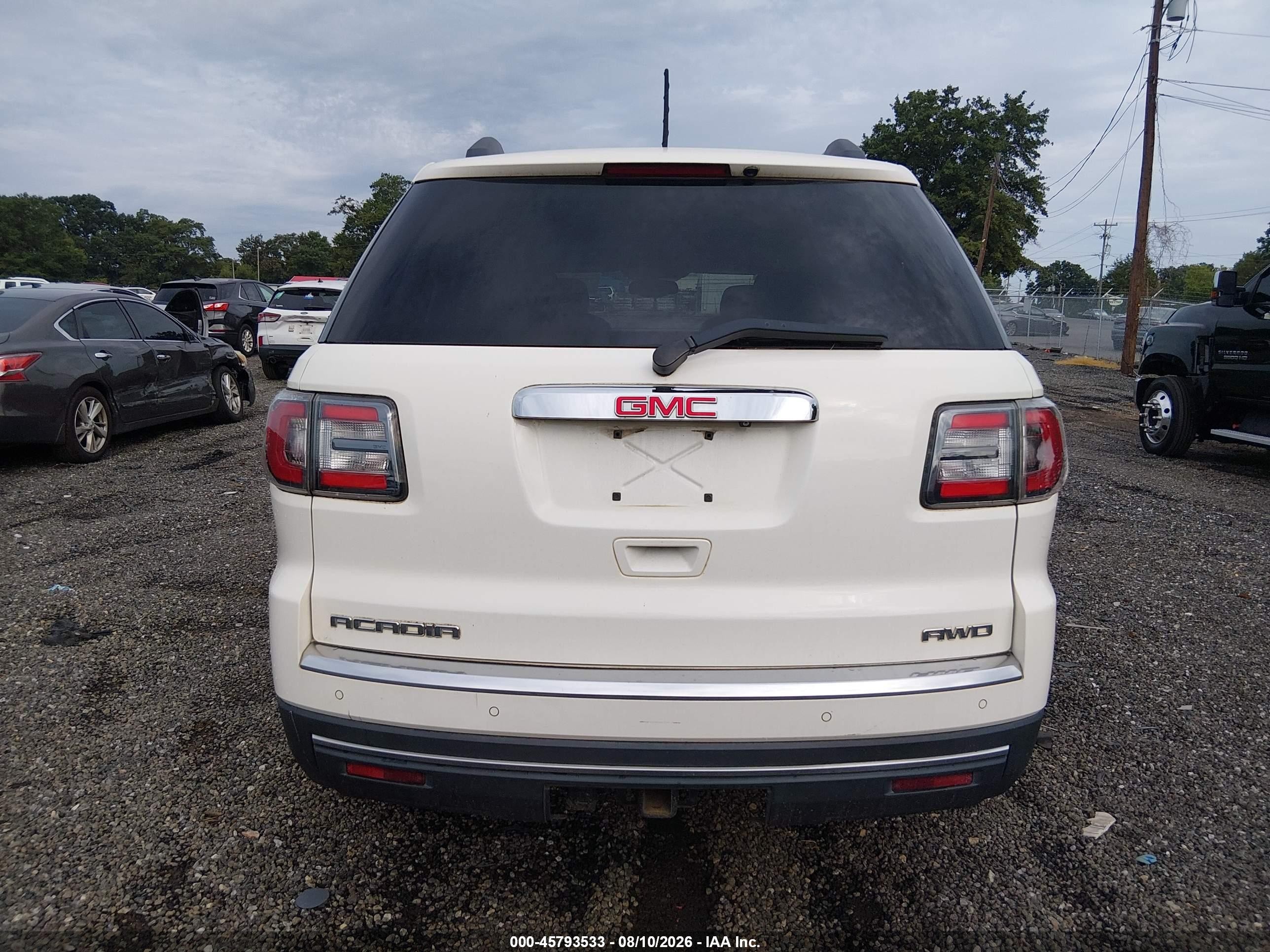 2013 Gmc Acadia Slt-1 Белый vin: 1GKKVRKD3DJ219022
