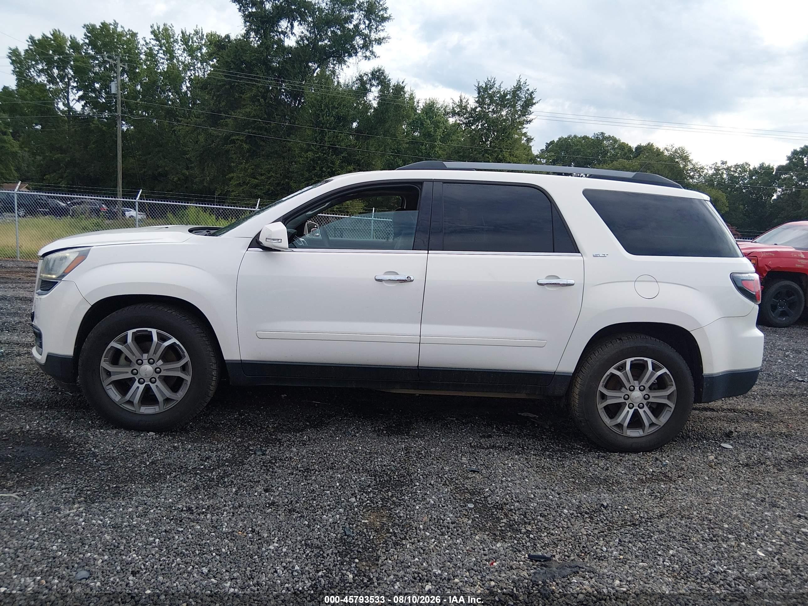 2013 Gmc Acadia Slt-1 Белый vin: 1GKKVRKD3DJ219022