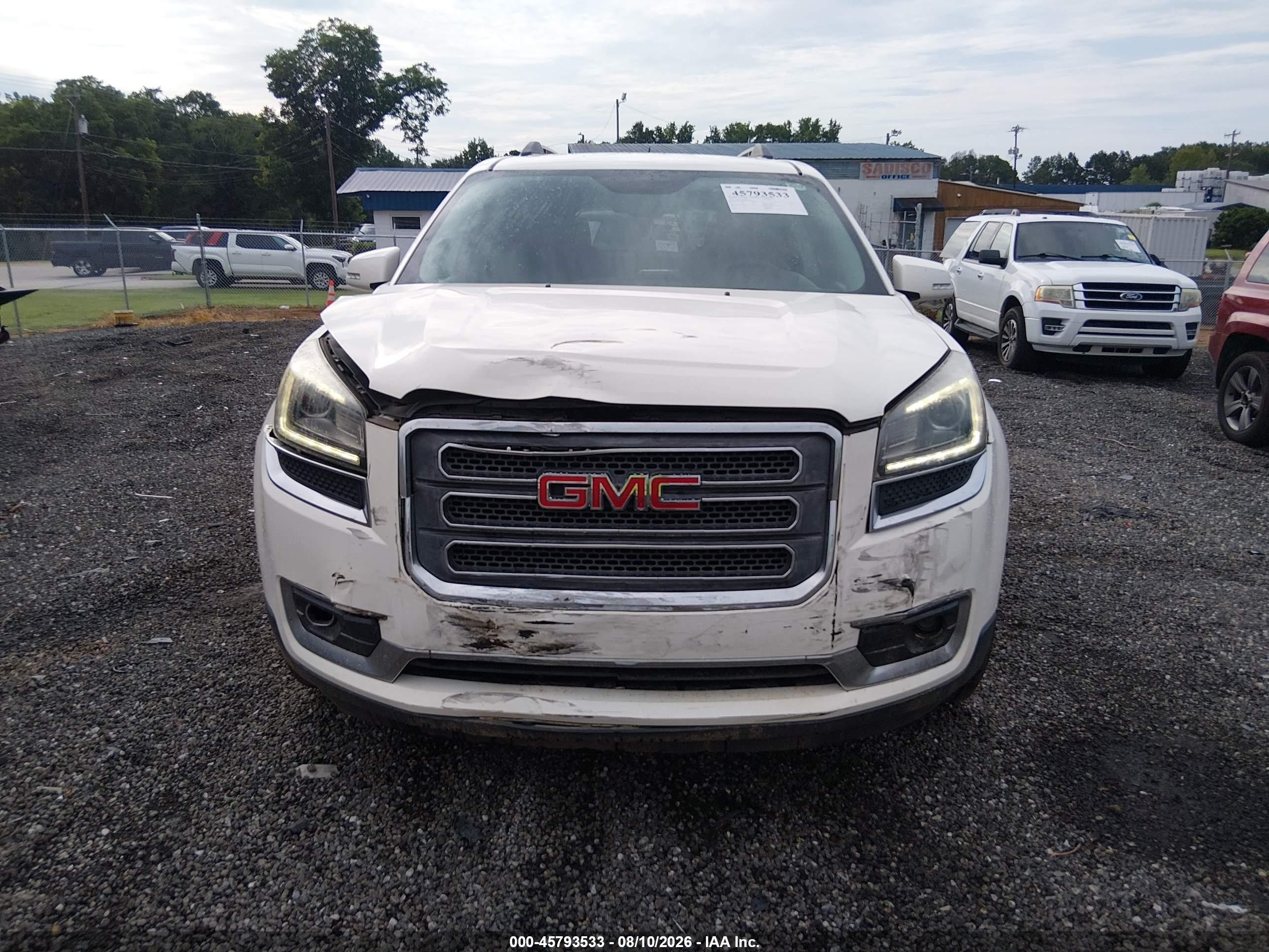 2013 Gmc Acadia Slt-1 Белый vin: 1GKKVRKD3DJ219022