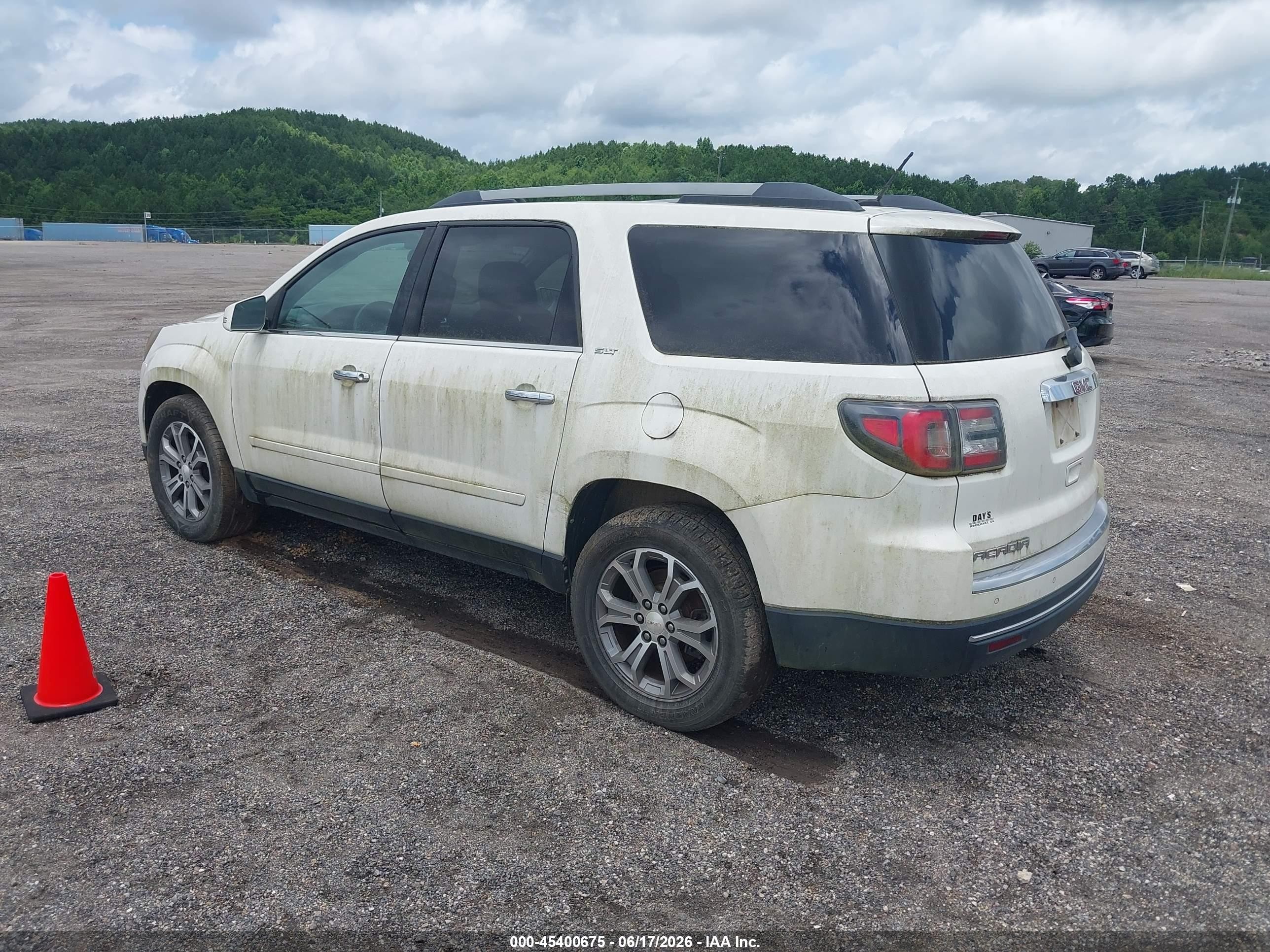 2015 Gmc Acadia Slt-1 White vin: 1GKKVRKD3FJ168365