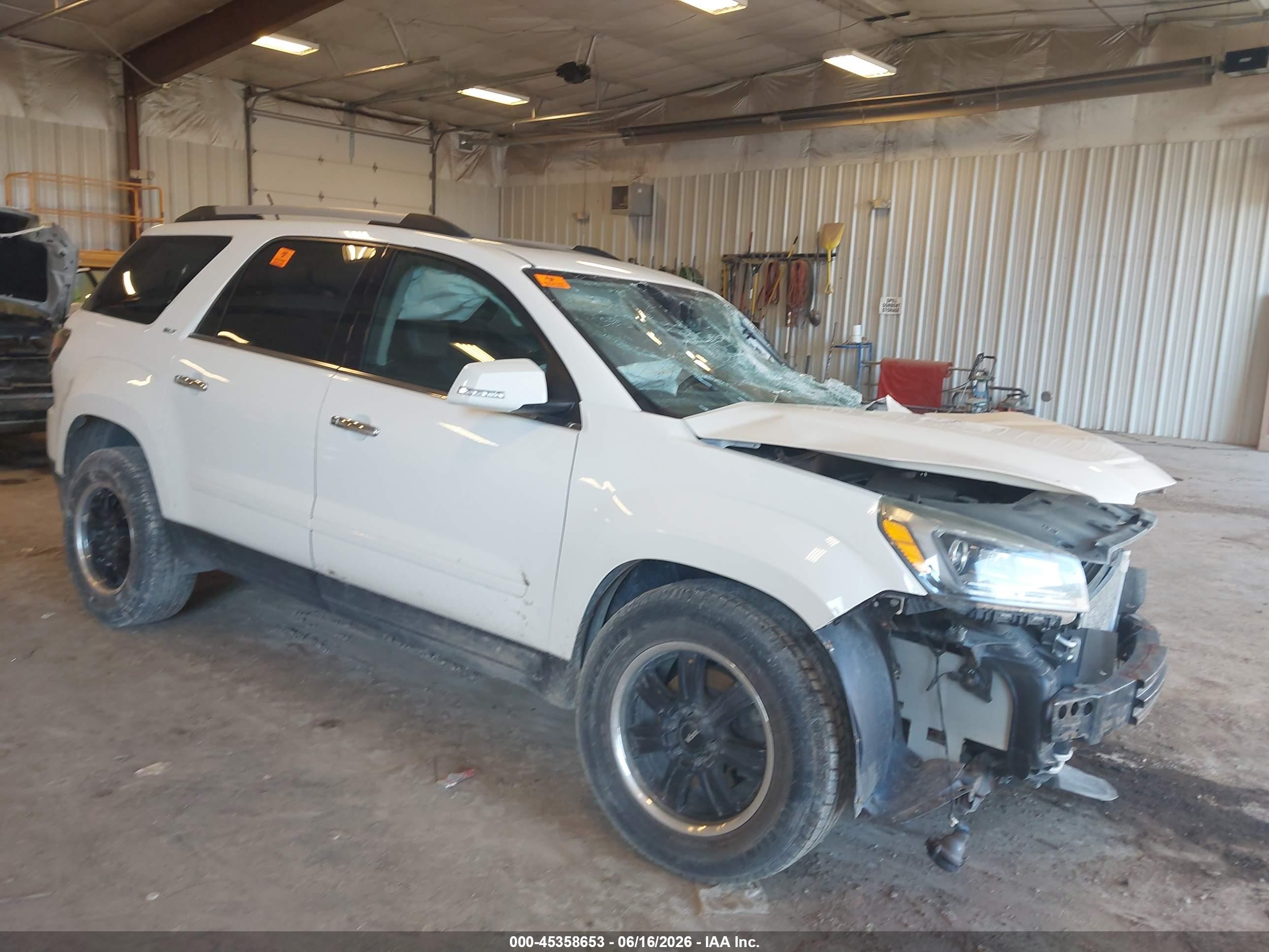 2015 Gmc Acadia Slt-1 White vin: 1GKKVRKD3FJ232503