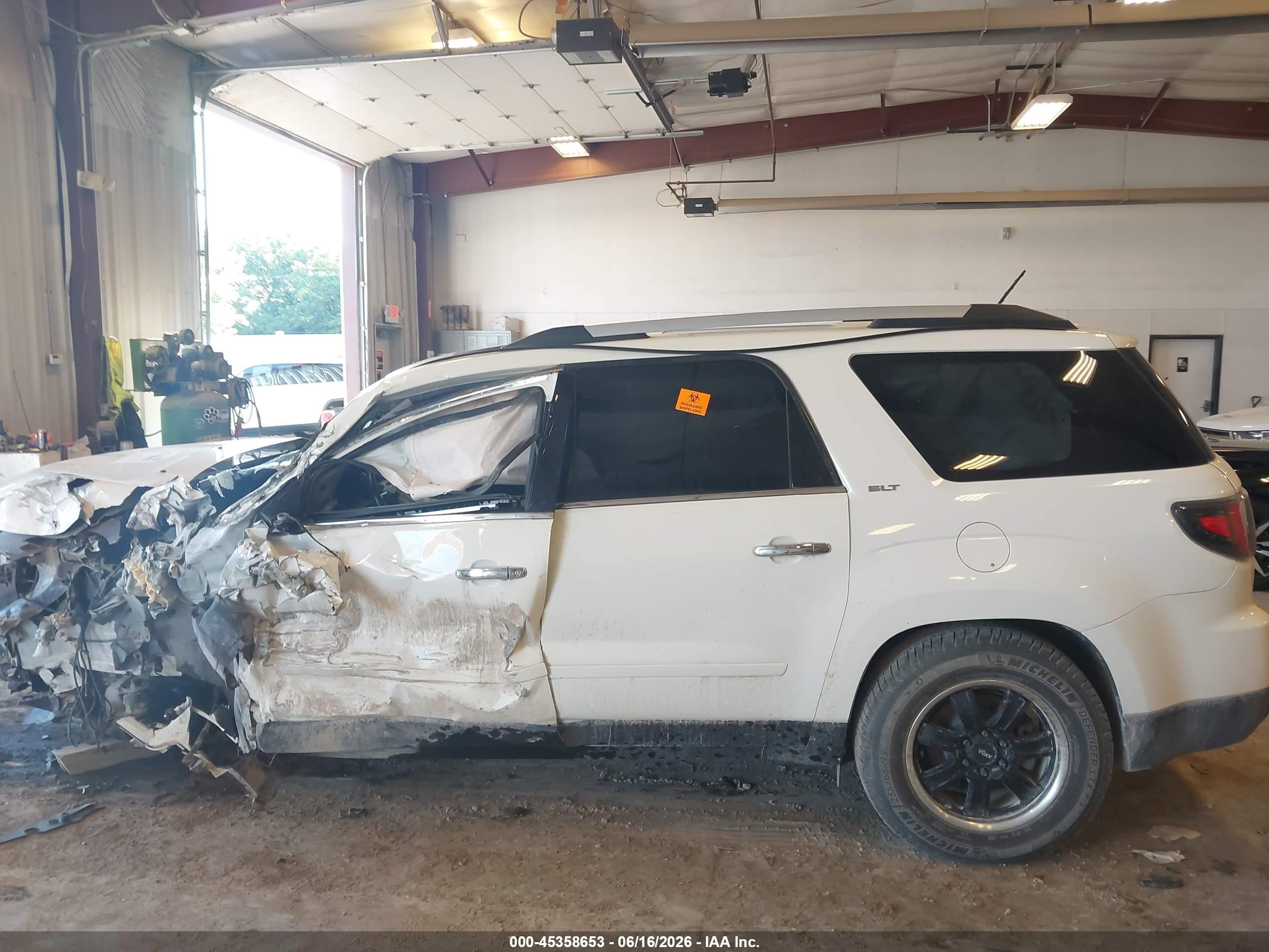 2015 Gmc Acadia Slt-1 White vin: 1GKKVRKD3FJ232503