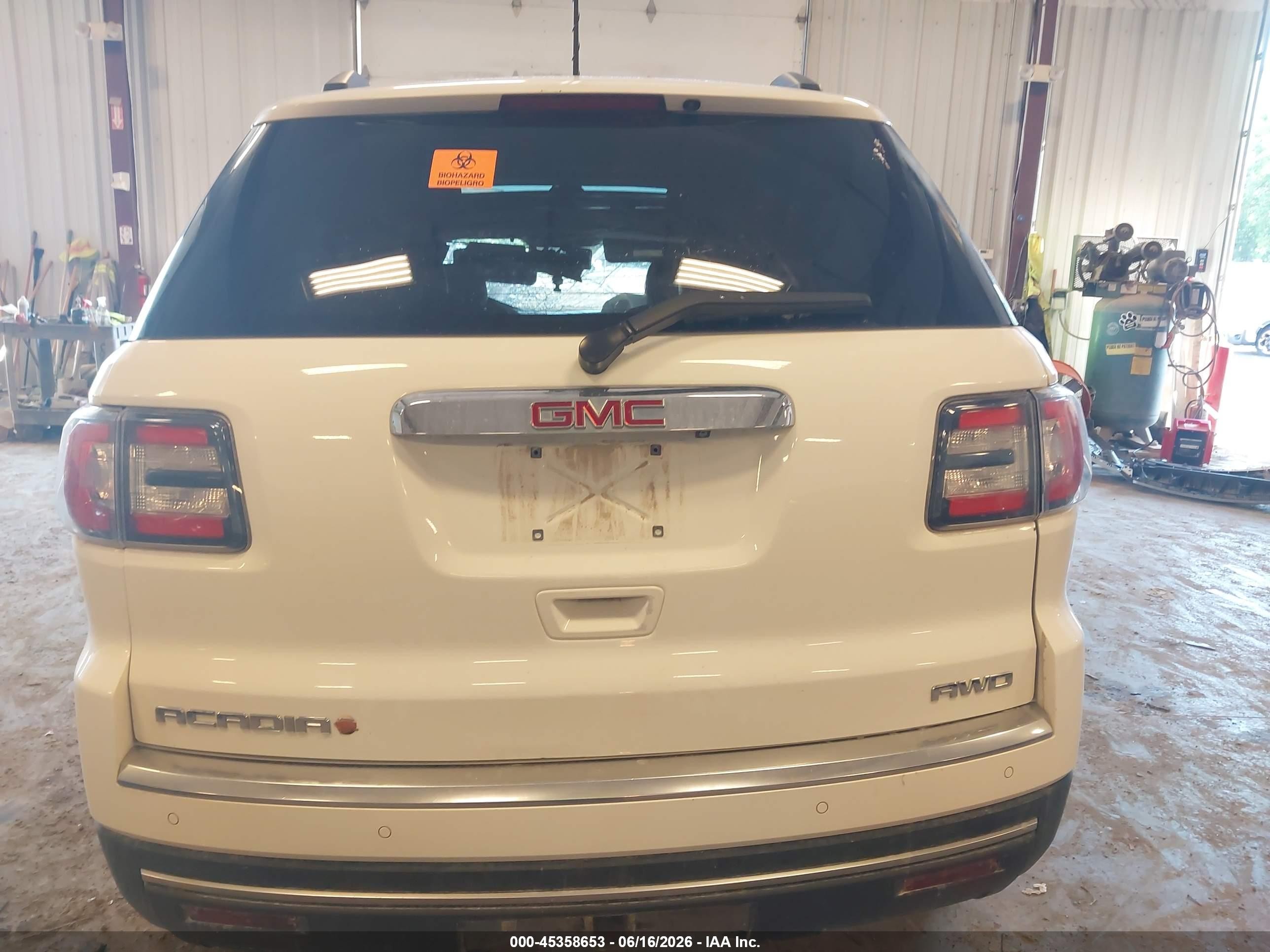 2015 Gmc Acadia Slt-1 White vin: 1GKKVRKD3FJ232503