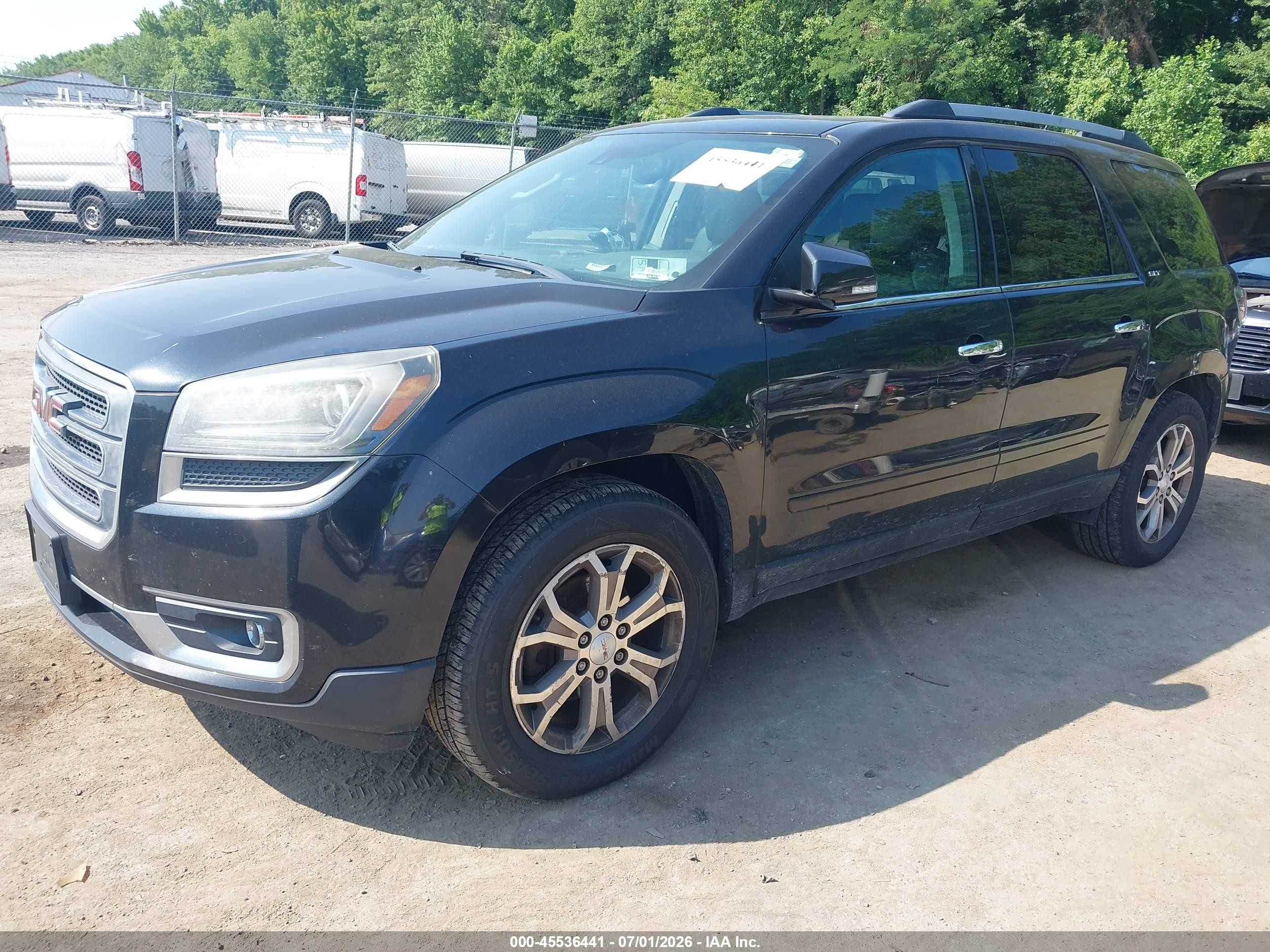2015 Gmc Acadia Slt Black vin: 1GKKVRKD3FJ285640