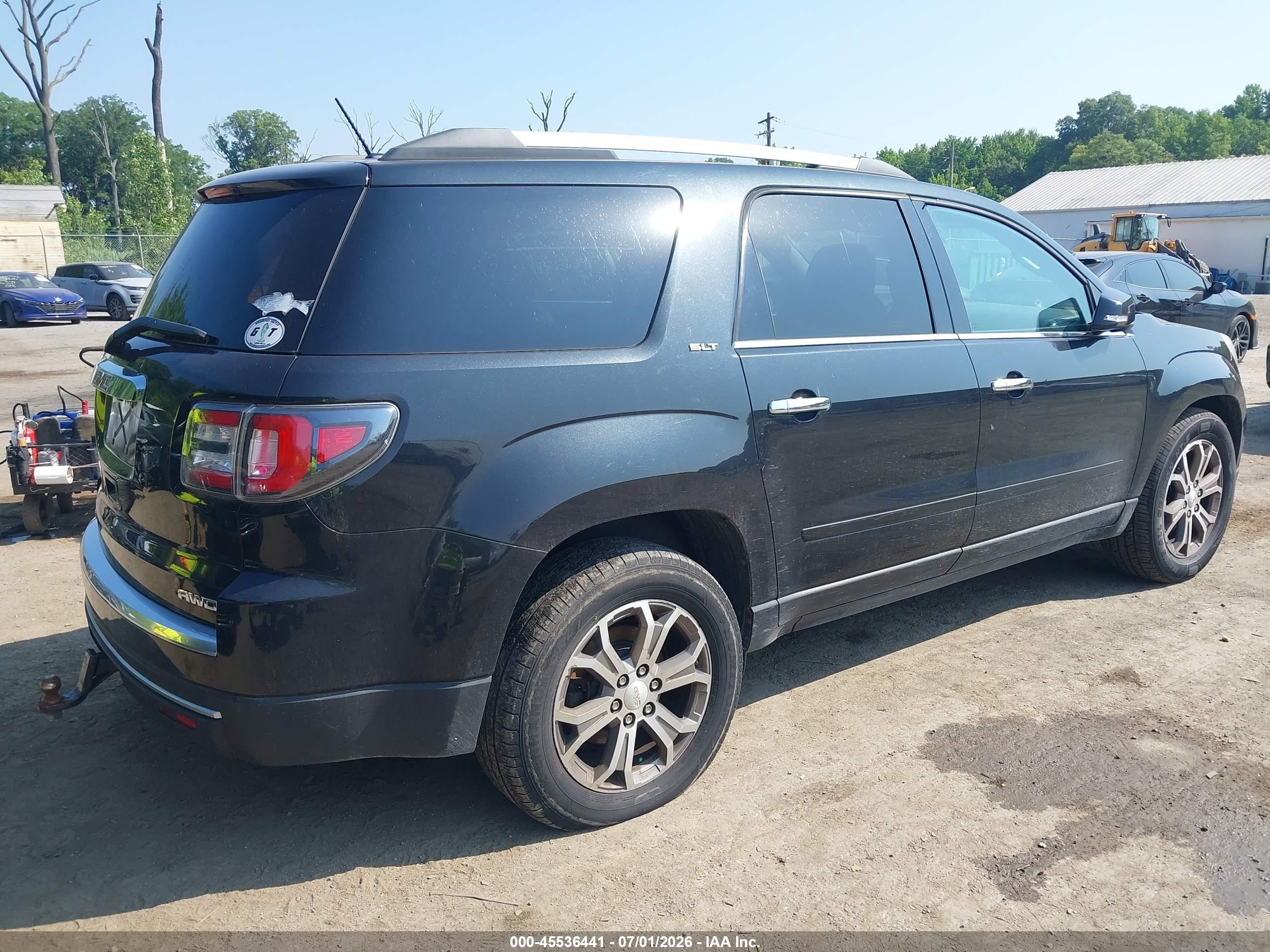 2015 Gmc Acadia Slt Black vin: 1GKKVRKD3FJ285640