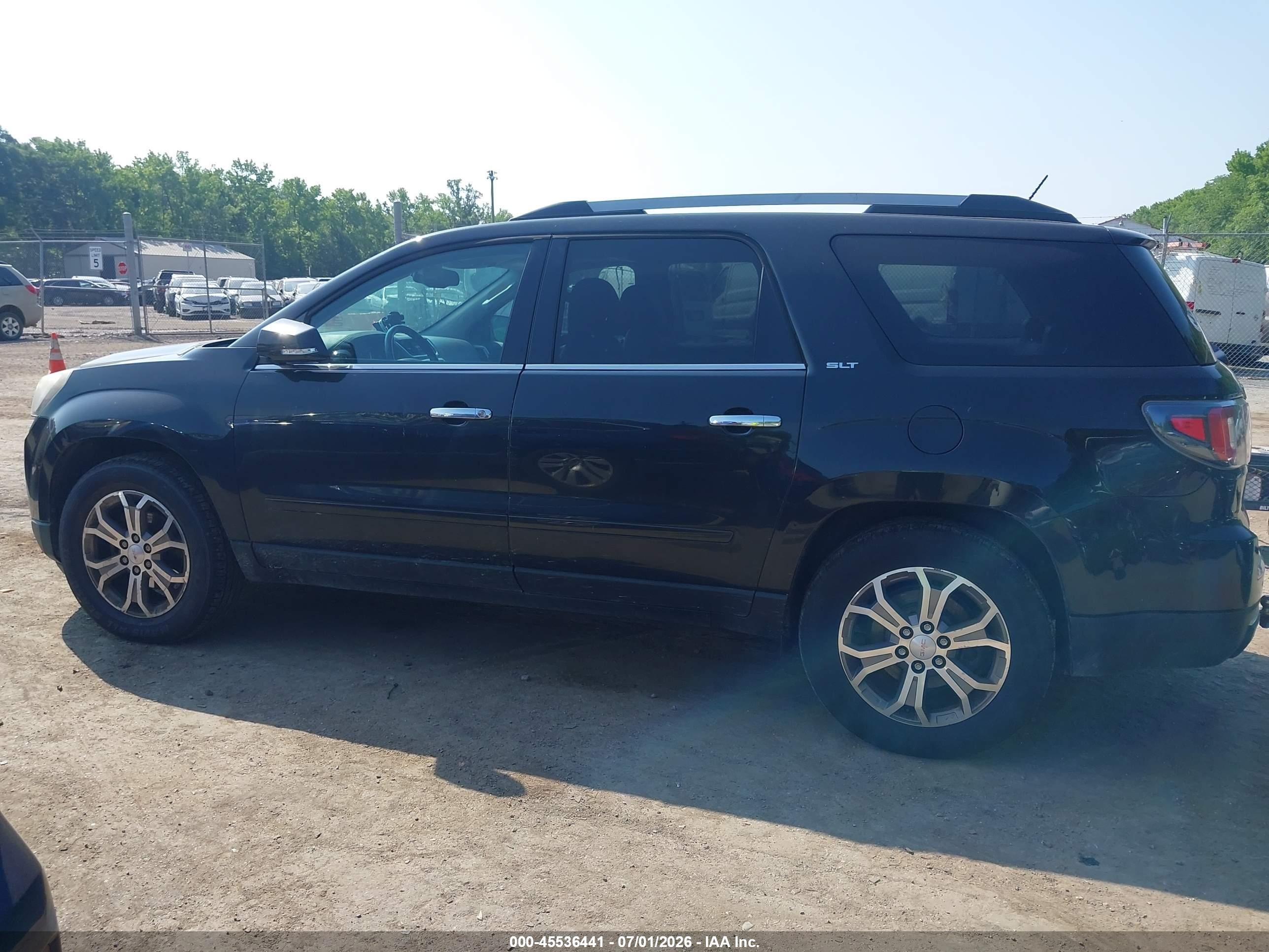 2015 Gmc Acadia Slt Black vin: 1GKKVRKD3FJ285640