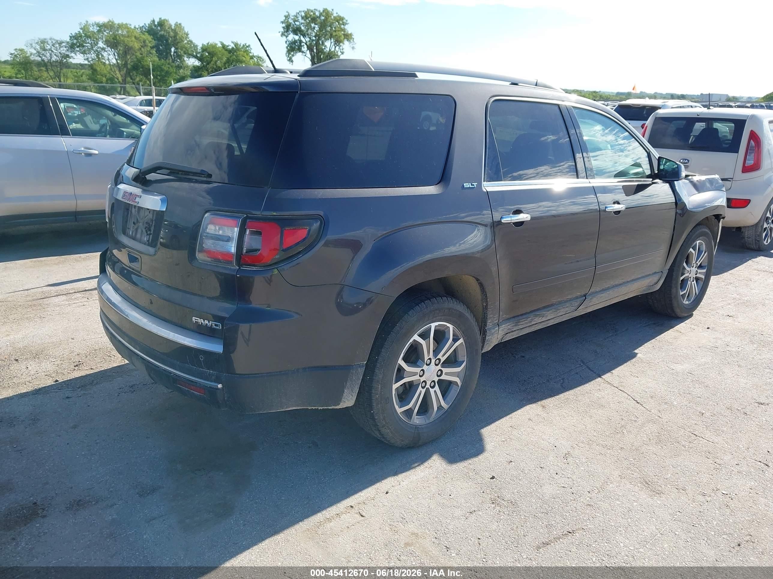 2014 Gmc Acadia Slt-1 Brown vin: 1GKKVRKD4EJ278646