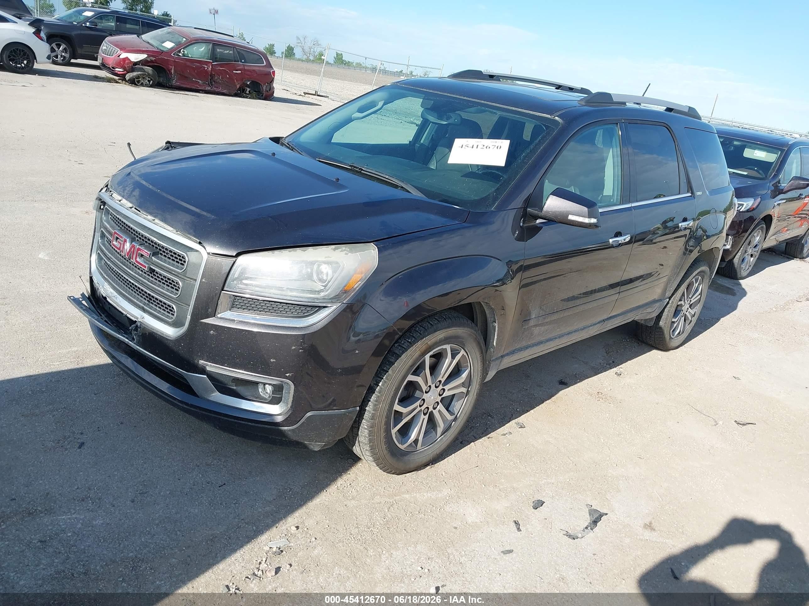 2014 Gmc Acadia Slt-1 Brown vin: 1GKKVRKD4EJ278646