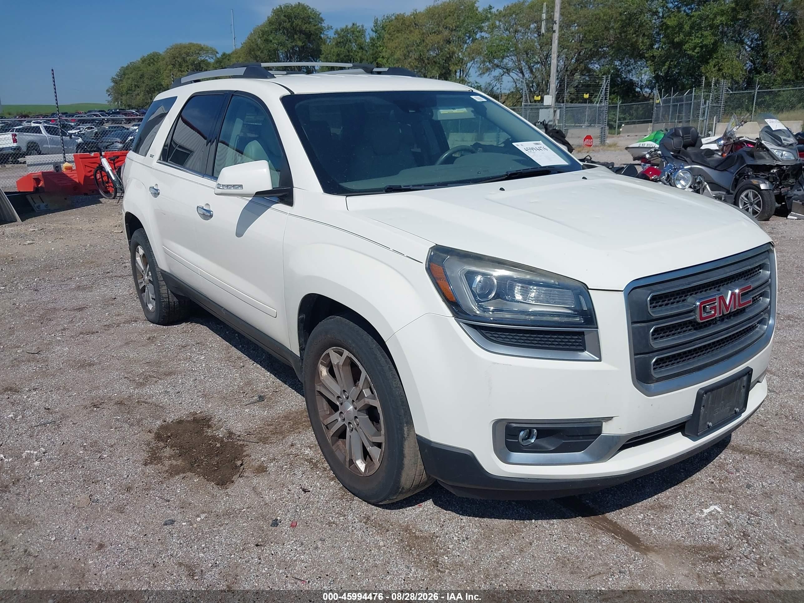 2015 Gmc Acadia Slt-1 White vin: 1GKKVRKD4FJ172117