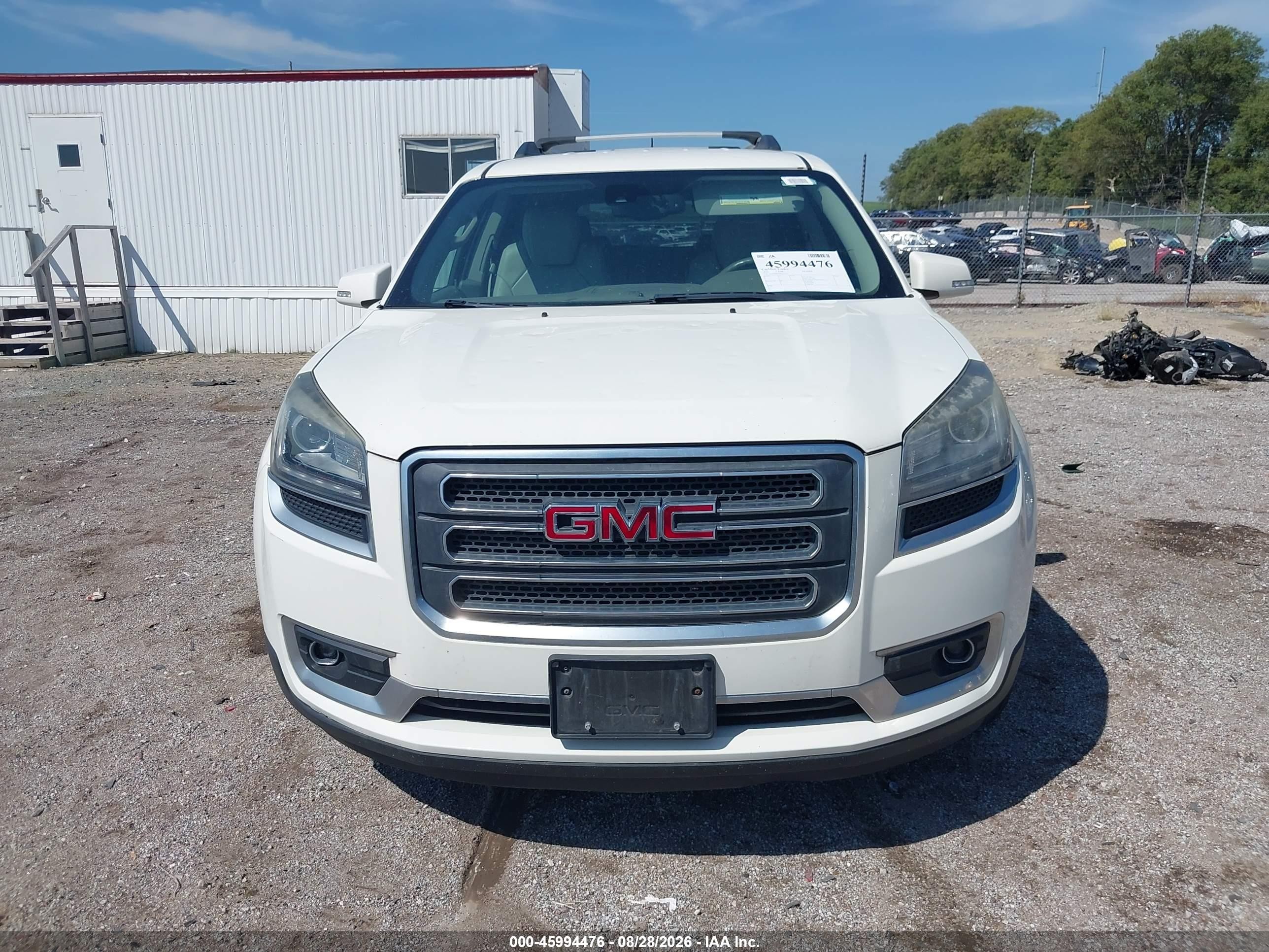 2015 Gmc Acadia Slt-1 White vin: 1GKKVRKD4FJ172117