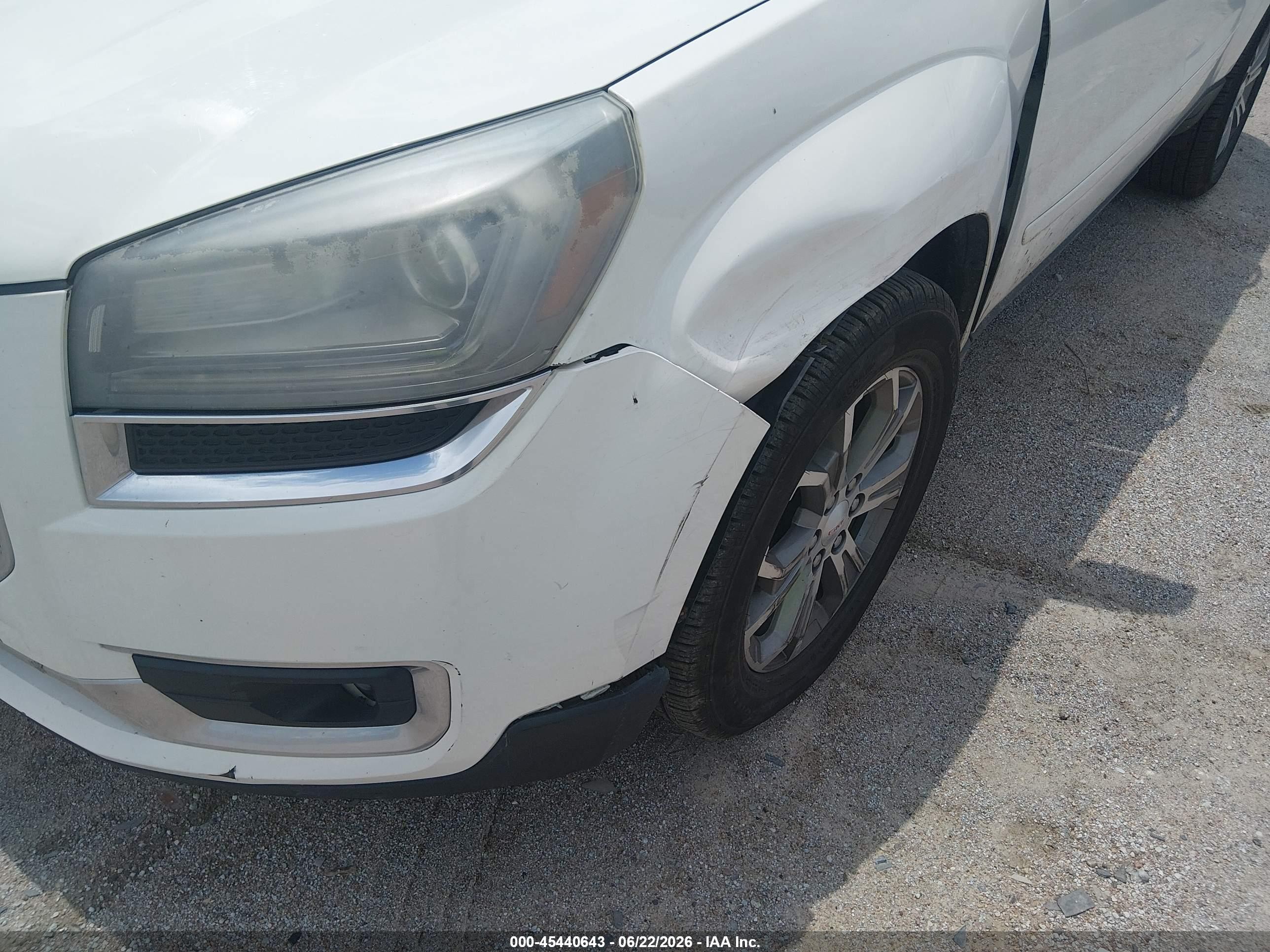 2015 Gmc Acadia Slt-1 White vin: 1GKKVRKD4FJ195042