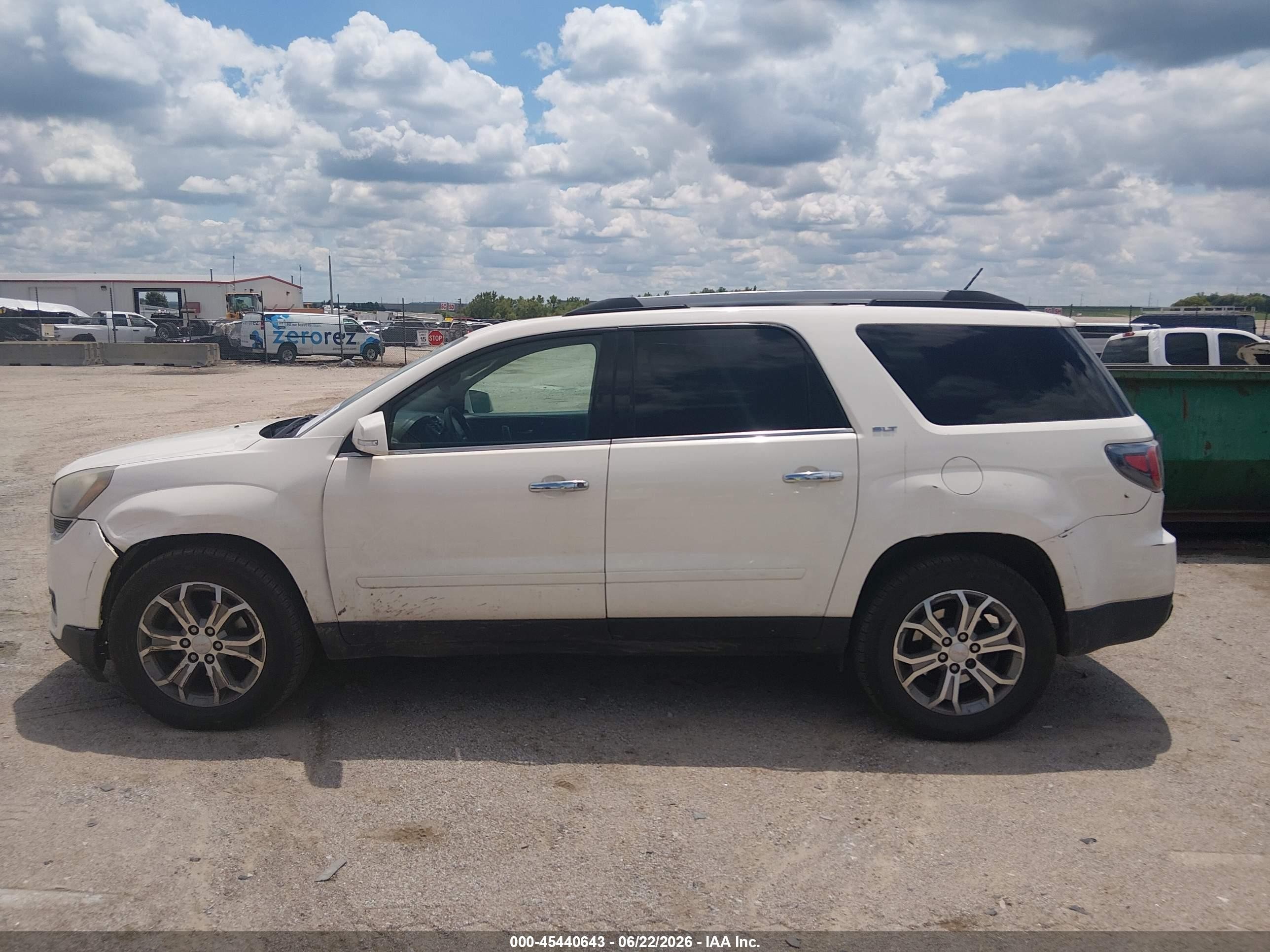 2015 Gmc Acadia Slt-1 White vin: 1GKKVRKD4FJ195042