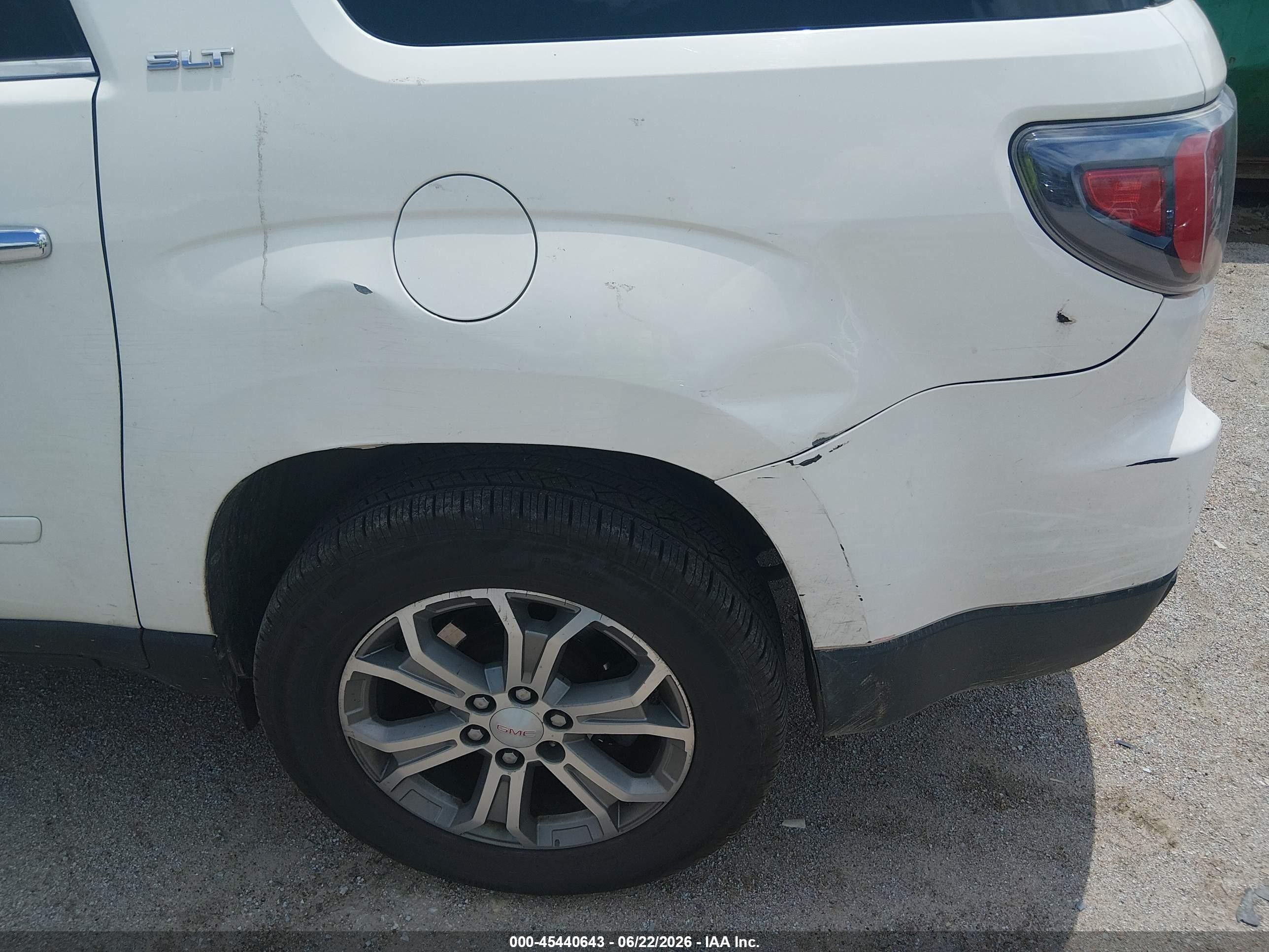 2015 Gmc Acadia Slt-1 White vin: 1GKKVRKD4FJ195042