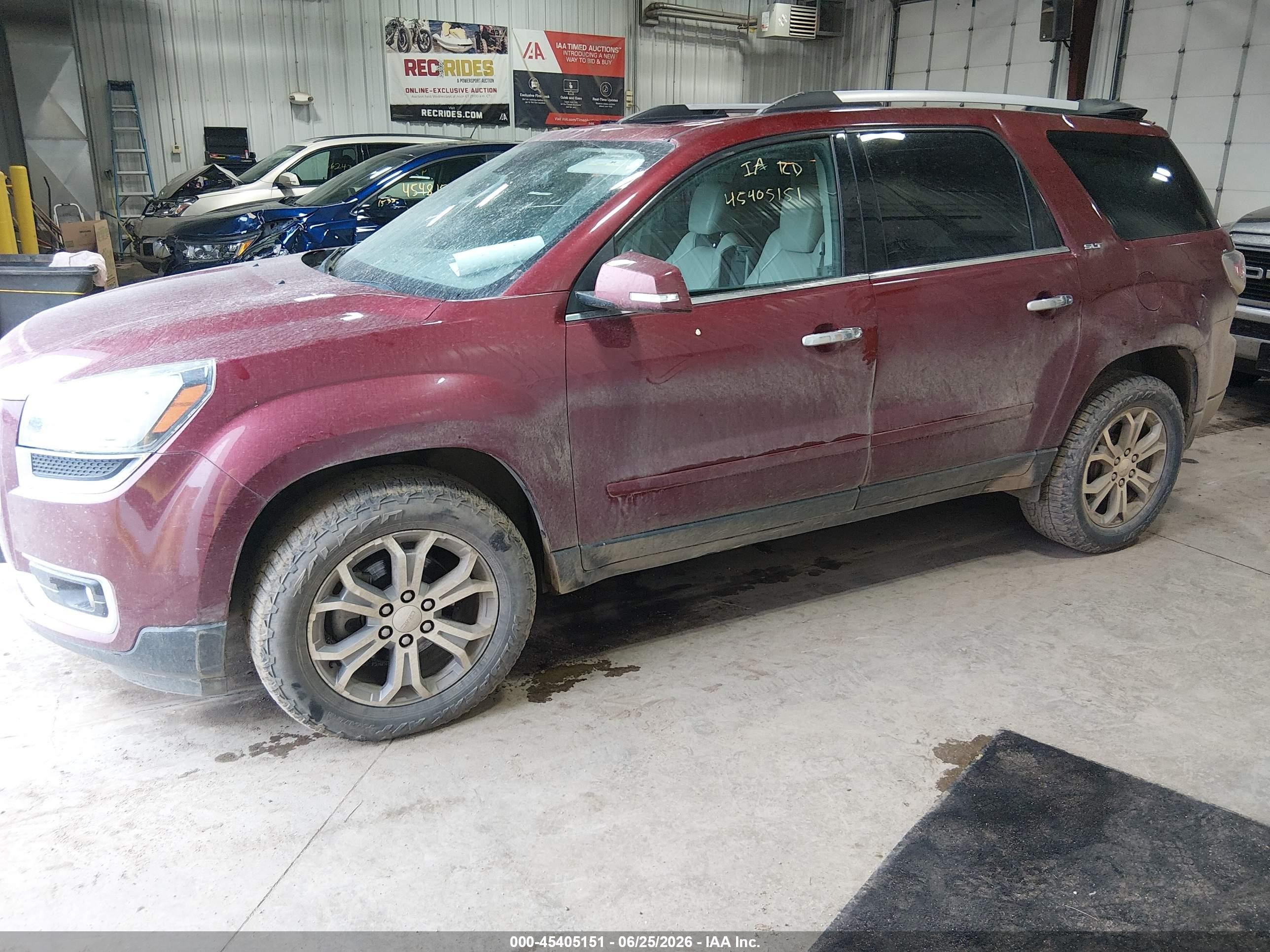 2015 Gmc Acadia Slt-1 Maroon vin: 1GKKVRKD4FJ241176