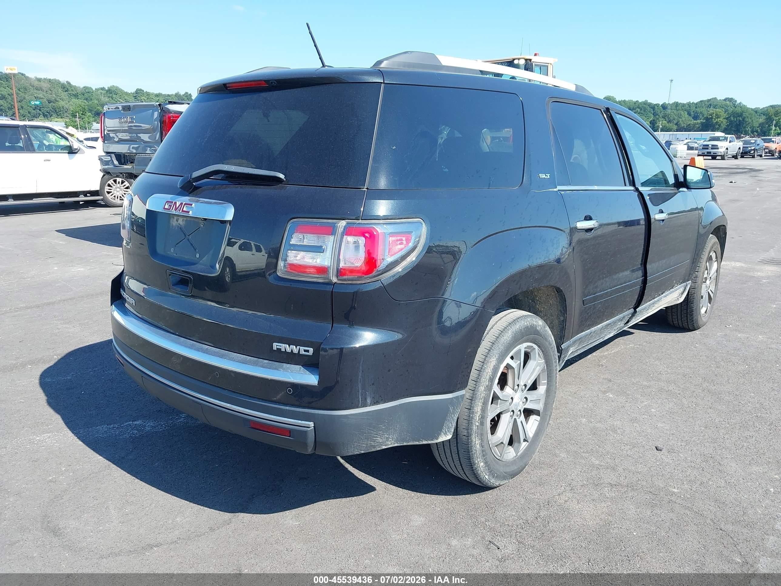 2015 Gmc Acadia Slt-1 Black vin: 1GKKVRKD4FJ287820
