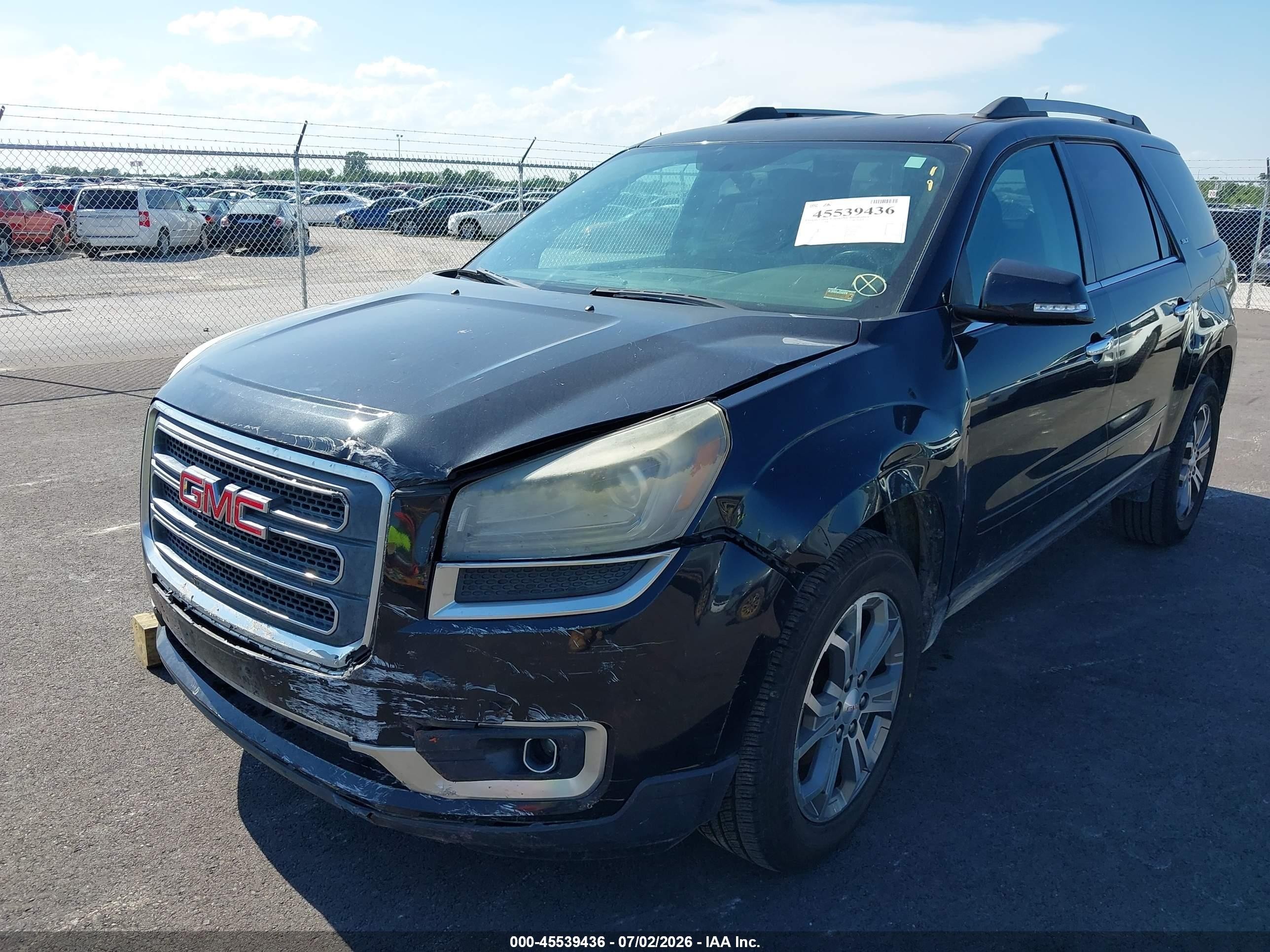 2015 Gmc Acadia Slt-1 Black vin: 1GKKVRKD4FJ287820