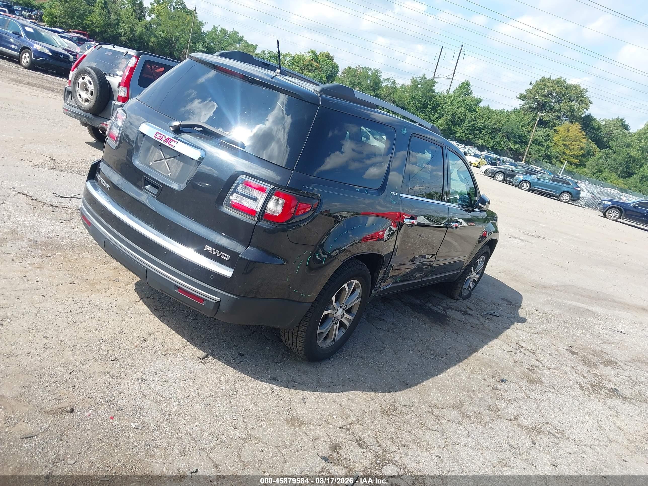 2015 Gmc Acadia Slt Черный vin: 1GKKVRKD4FJ320413
