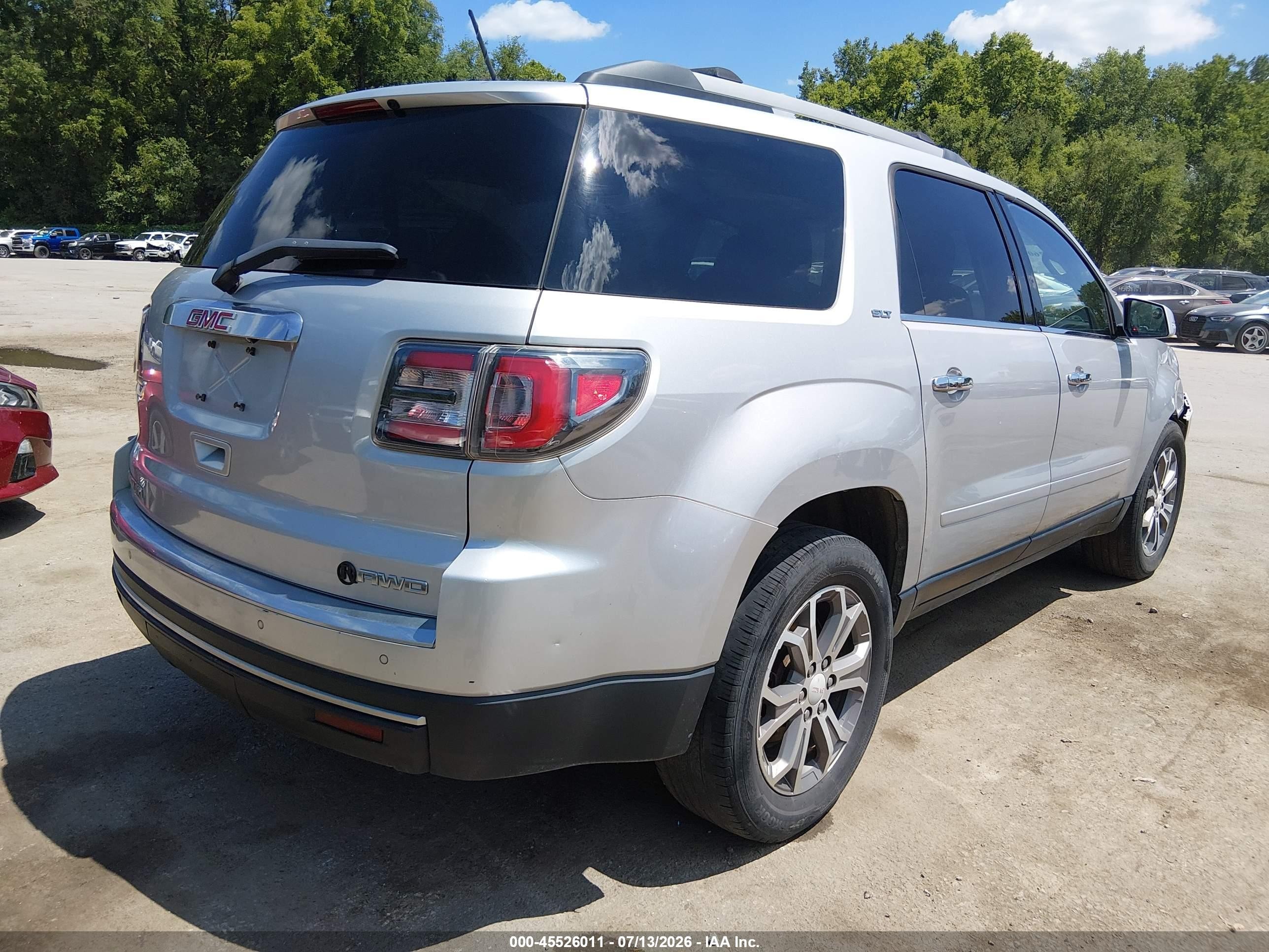 2013 Gmc Acadia Slt-1 Silver vin: 1GKKVRKD5DJ166243
