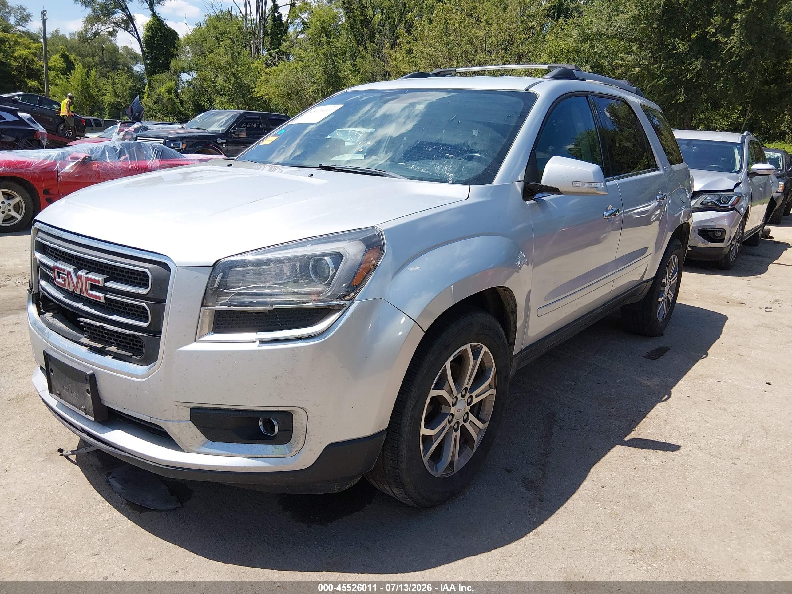 2013 Gmc Acadia Slt-1 Silver vin: 1GKKVRKD5DJ166243
