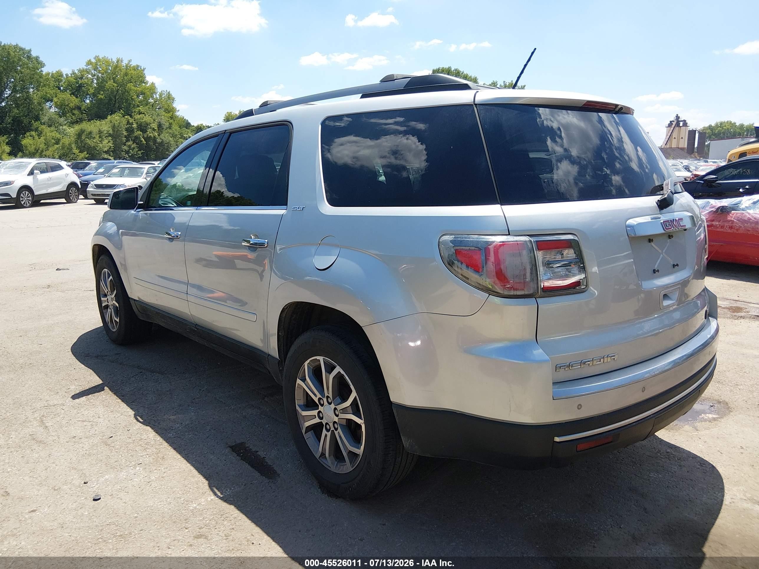 2013 Gmc Acadia Slt-1 Silver vin: 1GKKVRKD5DJ166243