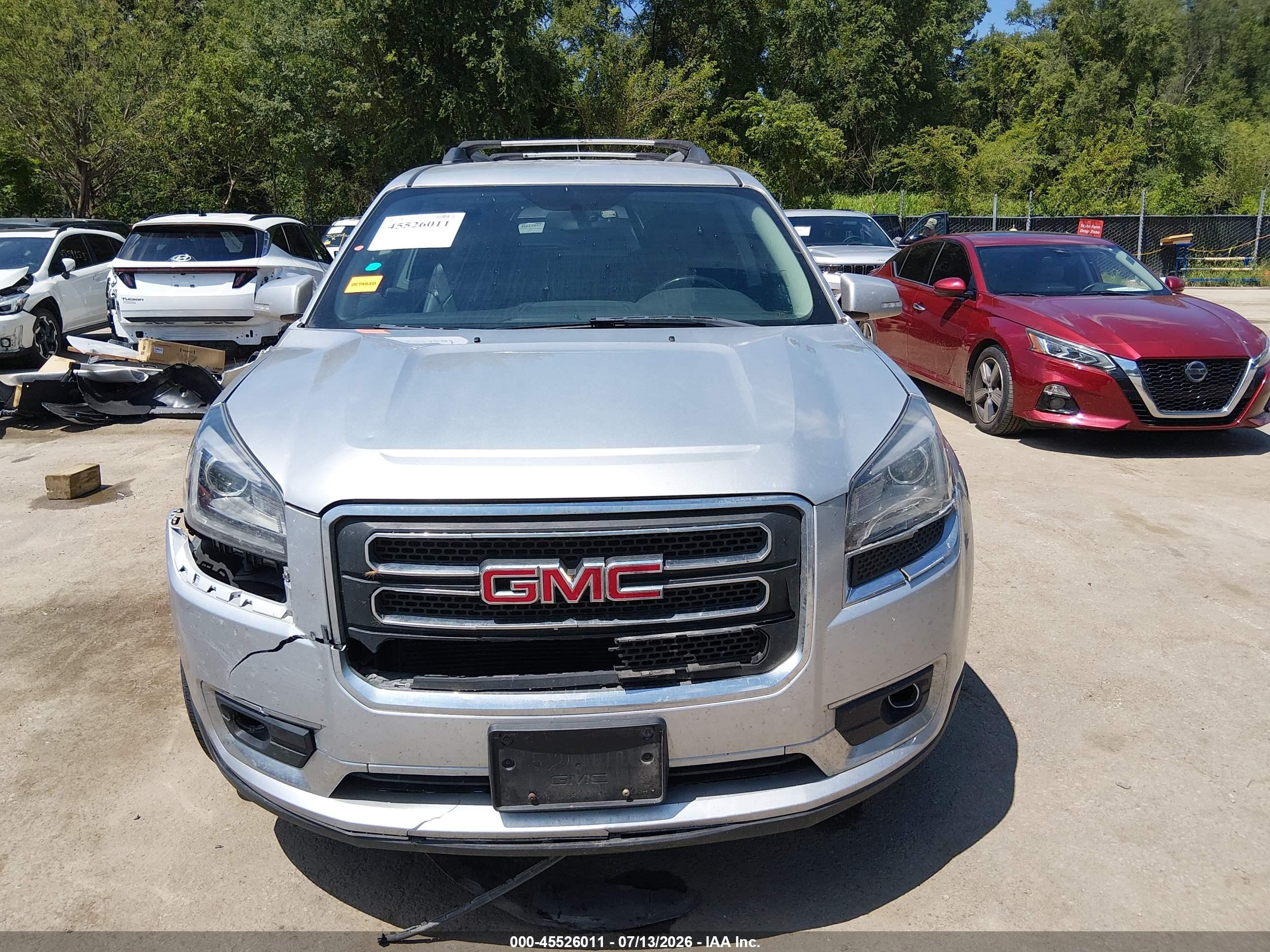 2013 Gmc Acadia Slt-1 Silver vin: 1GKKVRKD5DJ166243