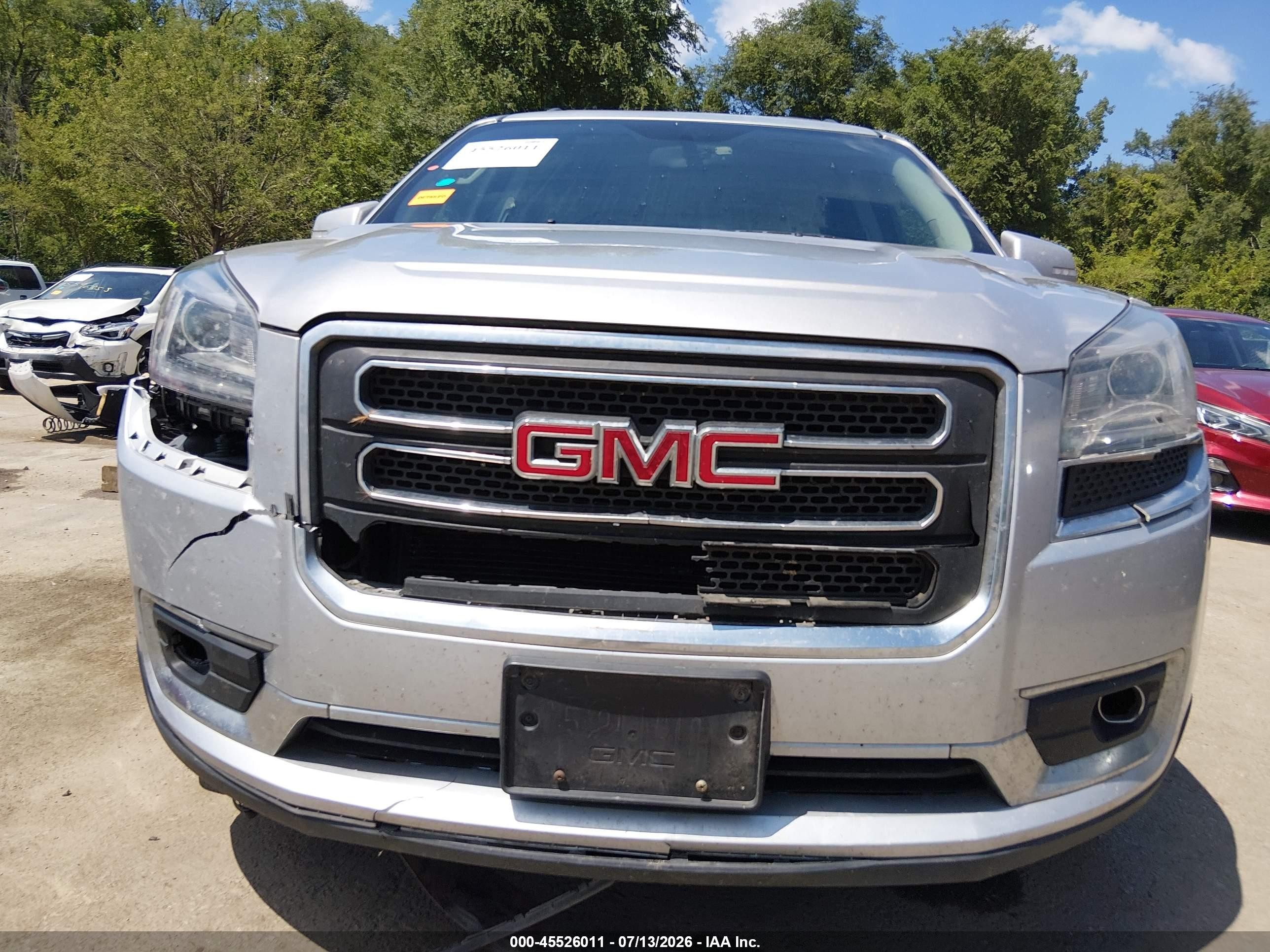 2013 Gmc Acadia Slt-1 Silver vin: 1GKKVRKD5DJ166243
