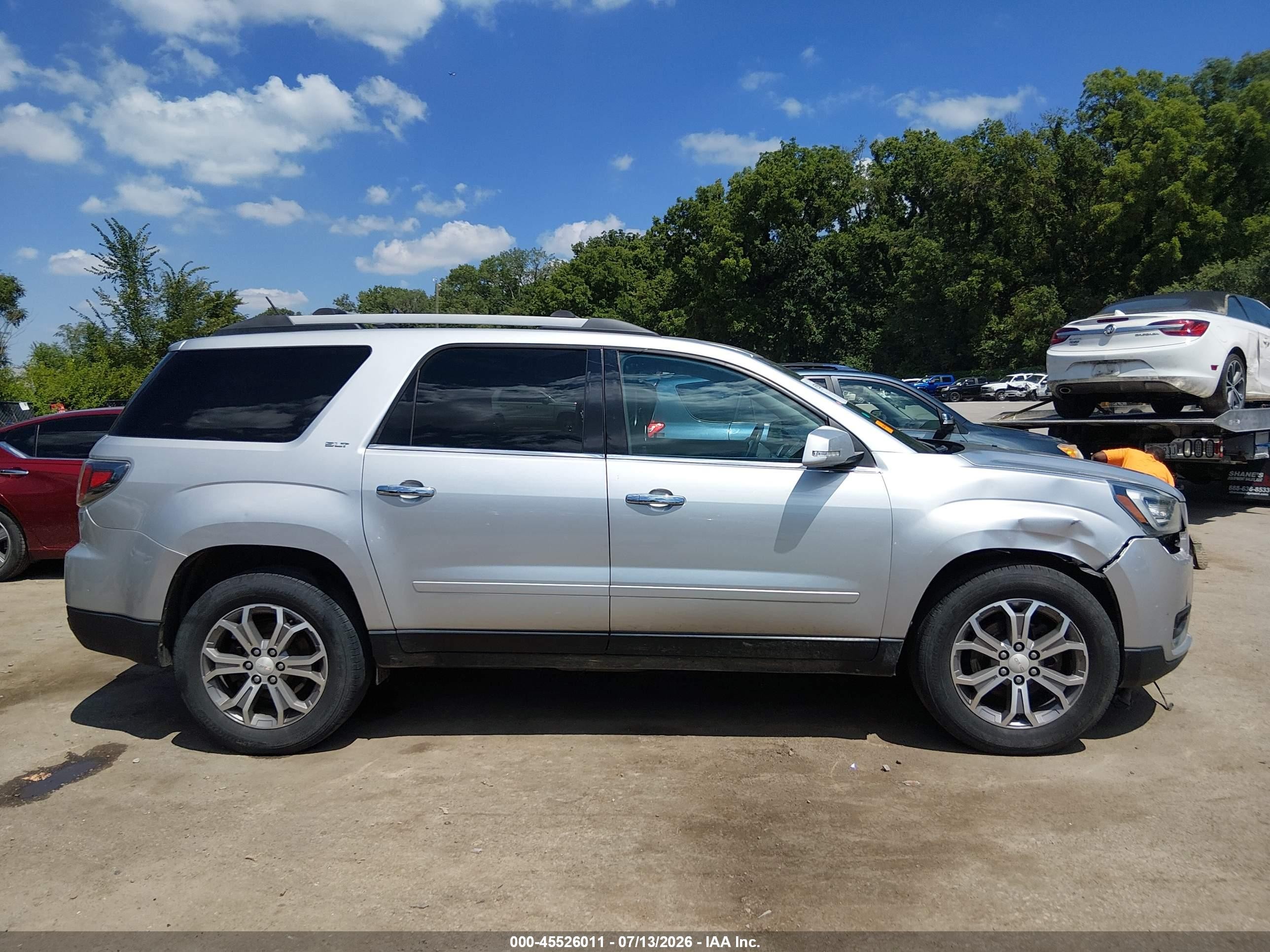 2013 Gmc Acadia Slt-1 Silver vin: 1GKKVRKD5DJ166243