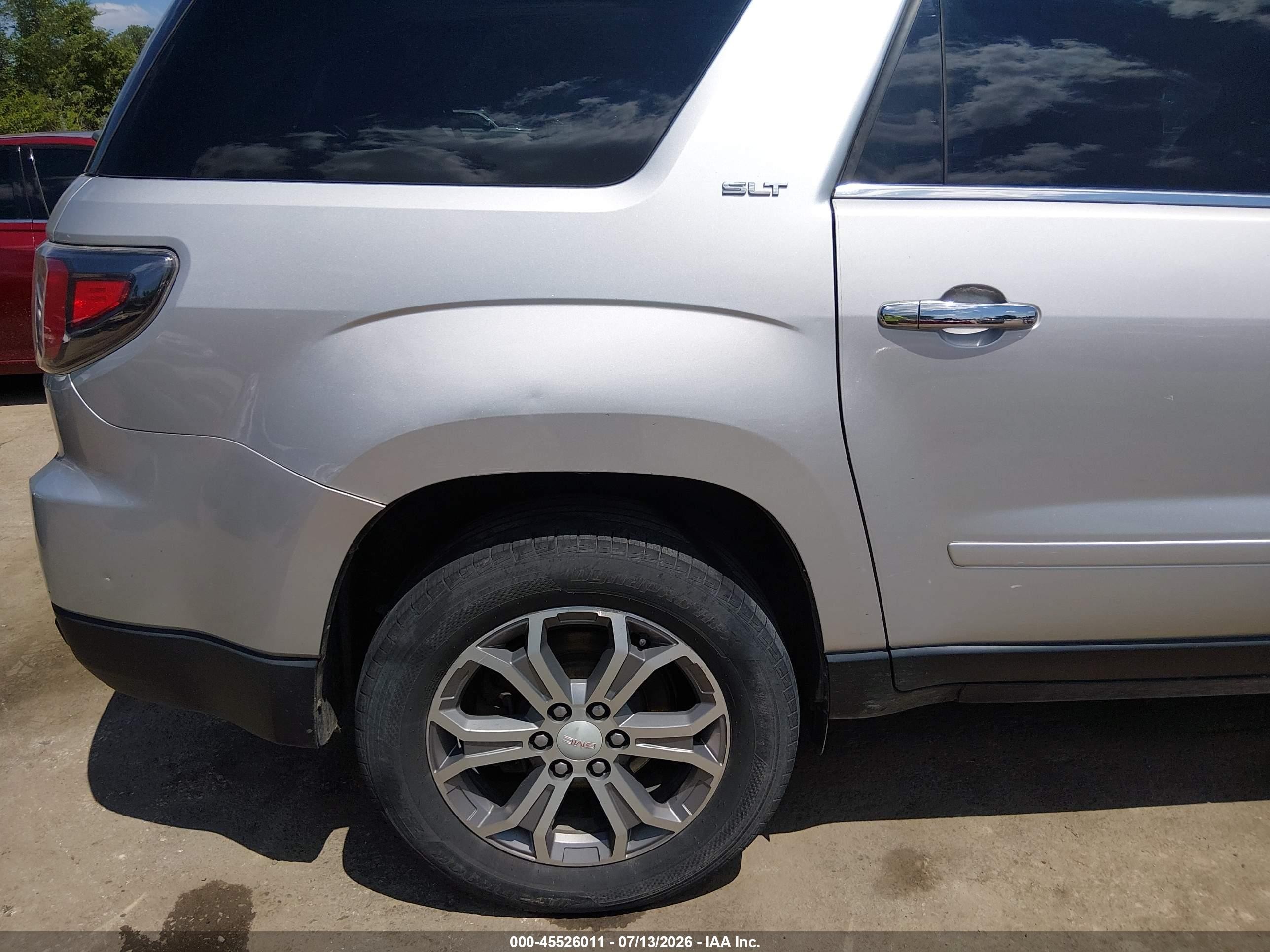 2013 Gmc Acadia Slt-1 Silver vin: 1GKKVRKD5DJ166243