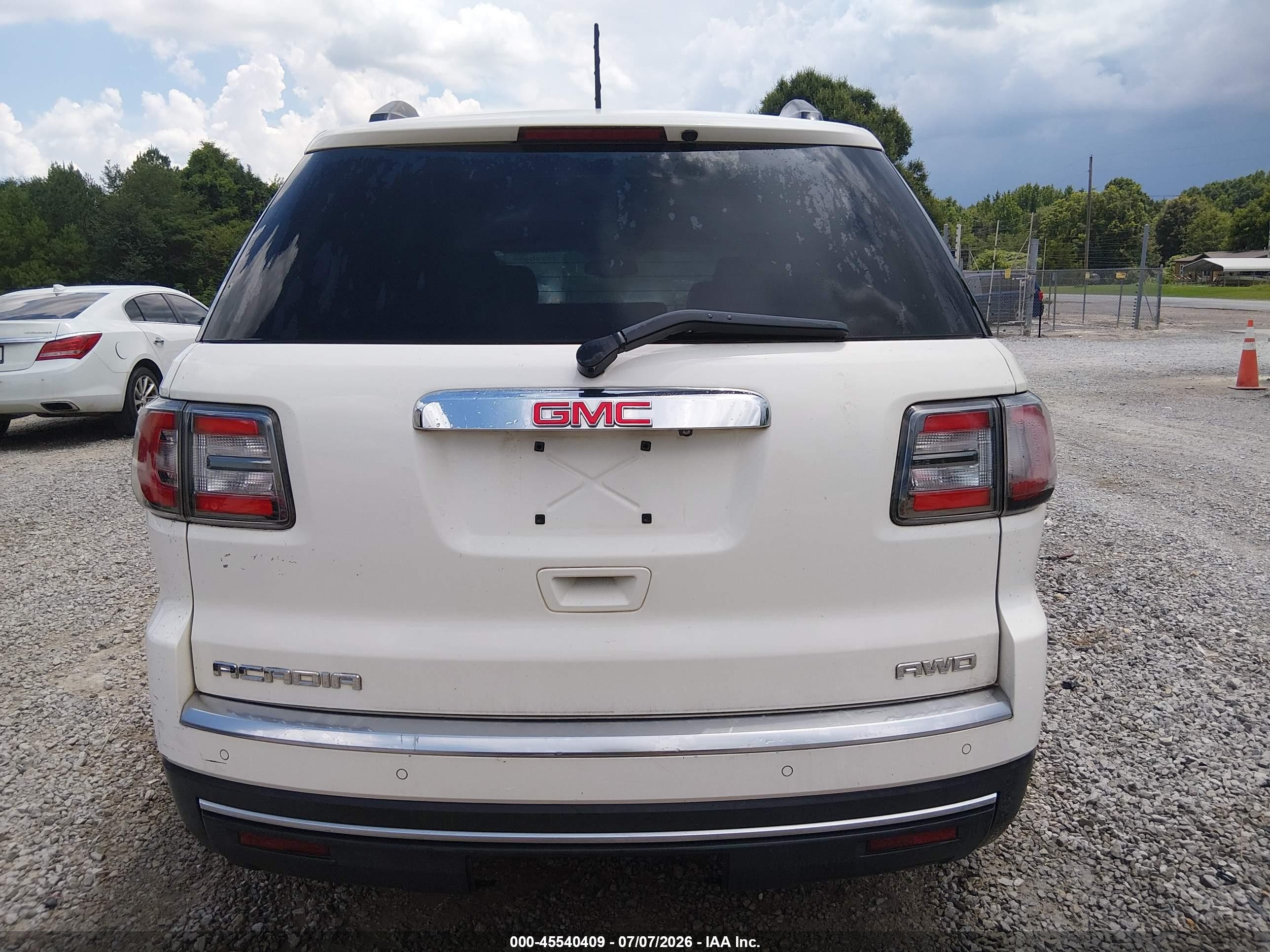 2013 Gmc Acadia Slt-1 White vin: 1GKKVRKD5DJ175279