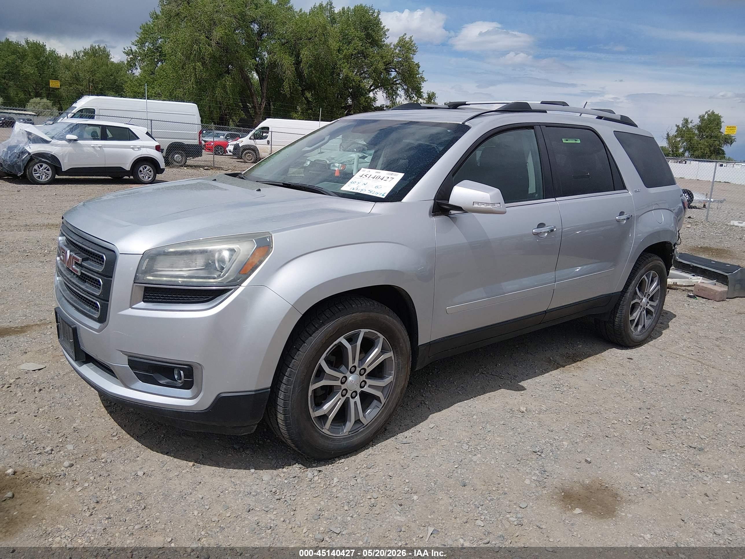 2013 Gmc Acadia Slt-1 Silver vin: 1GKKVRKD5DJ209964