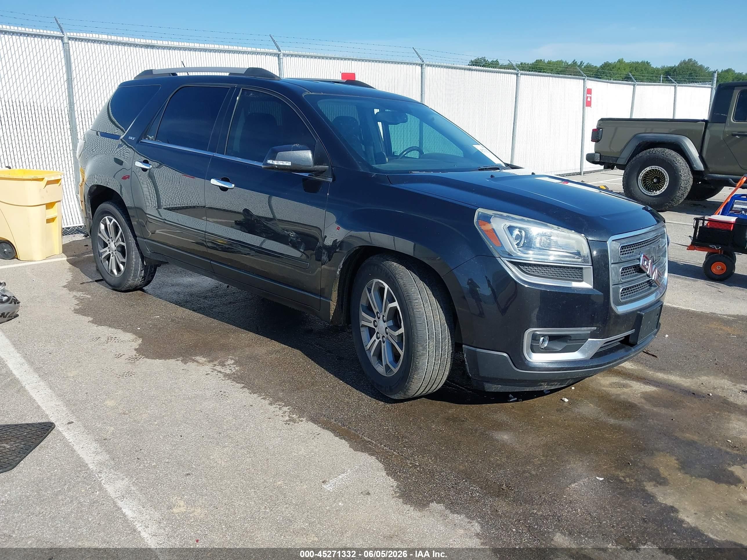 2014 Gmc Acadia Slt-1 Black vin: 1GKKVRKD5EJ244599