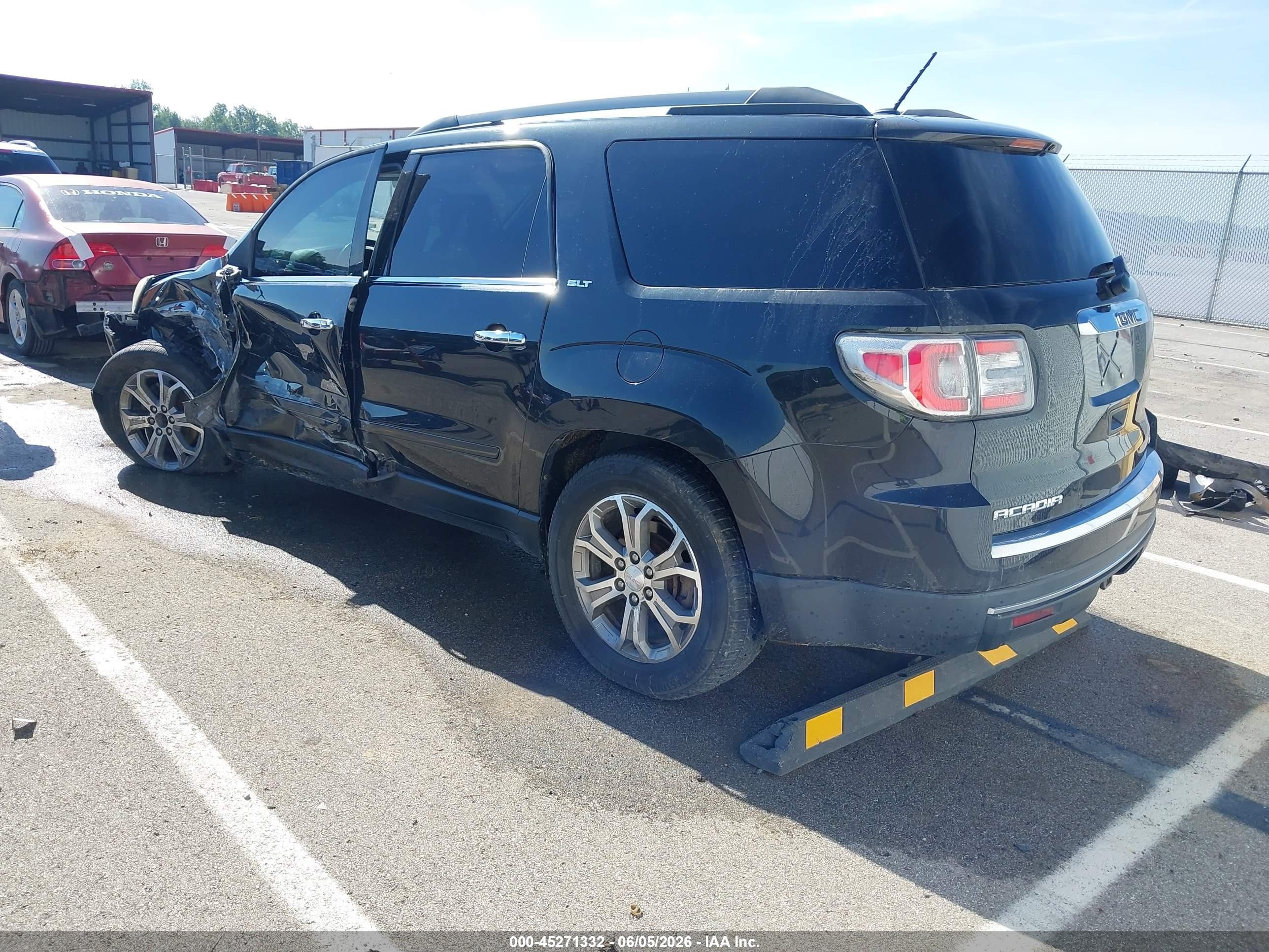 2014 Gmc Acadia Slt-1 Black vin: 1GKKVRKD5EJ244599