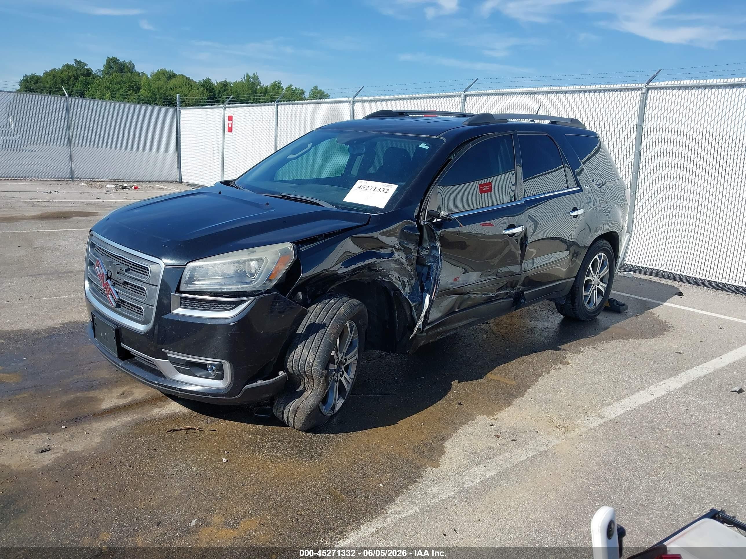 2014 Gmc Acadia Slt-1 Black vin: 1GKKVRKD5EJ244599