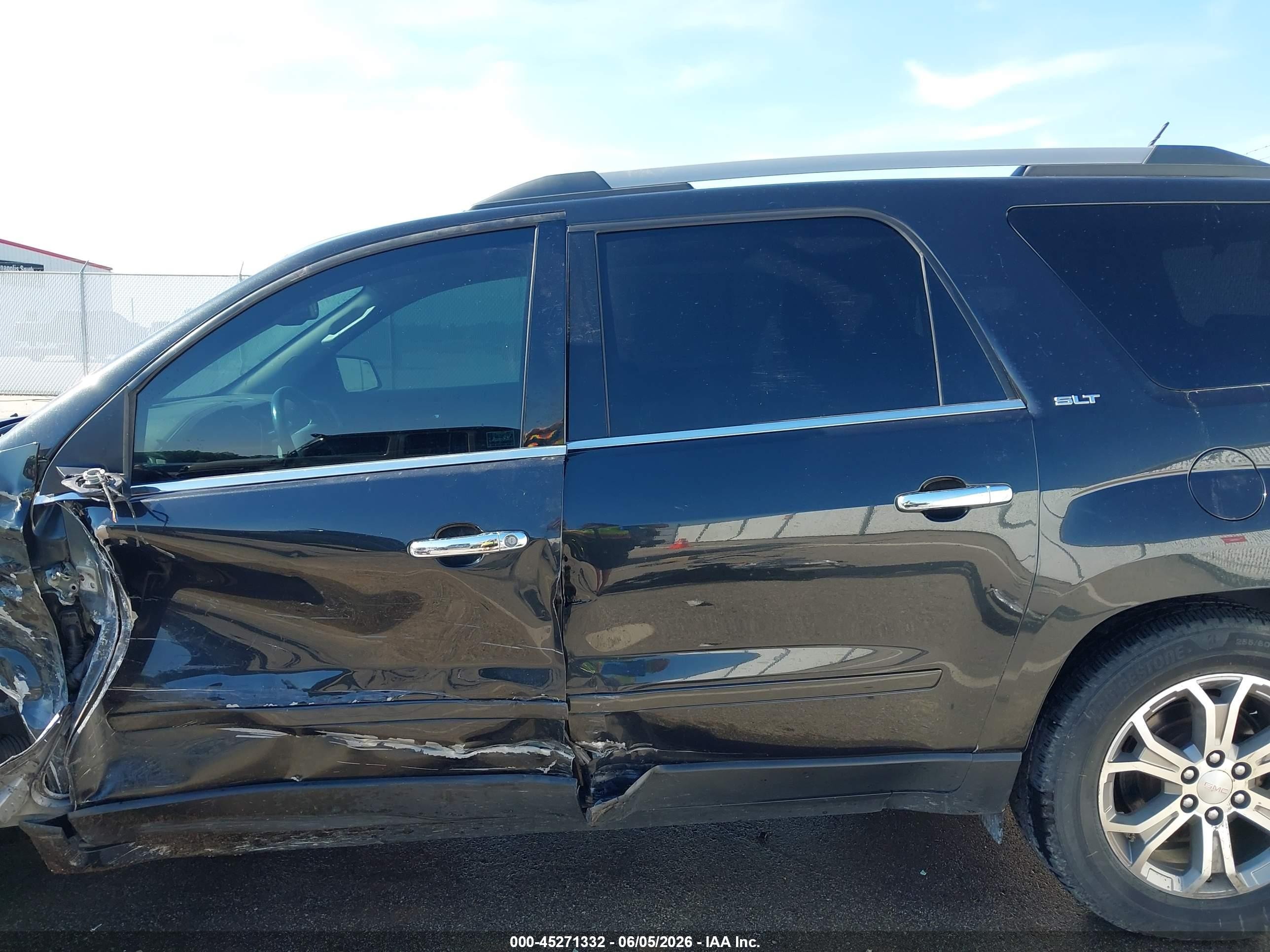 2014 Gmc Acadia Slt-1 Black vin: 1GKKVRKD5EJ244599
